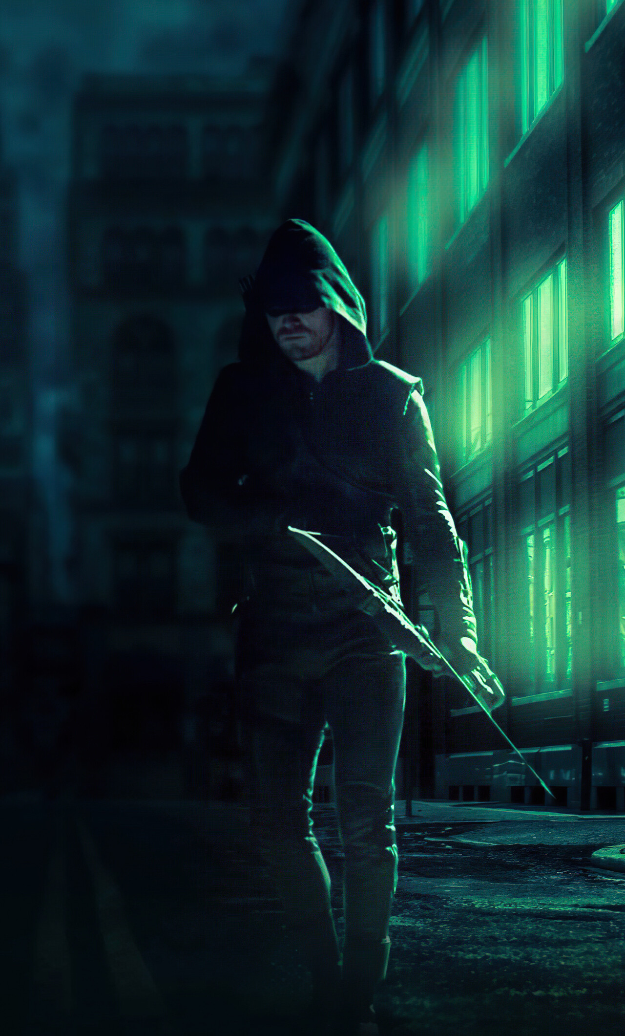 Green Arrow: The Robin Hood-like masked archer, Made his debut in 1941. 1280x2120 HD Wallpaper.