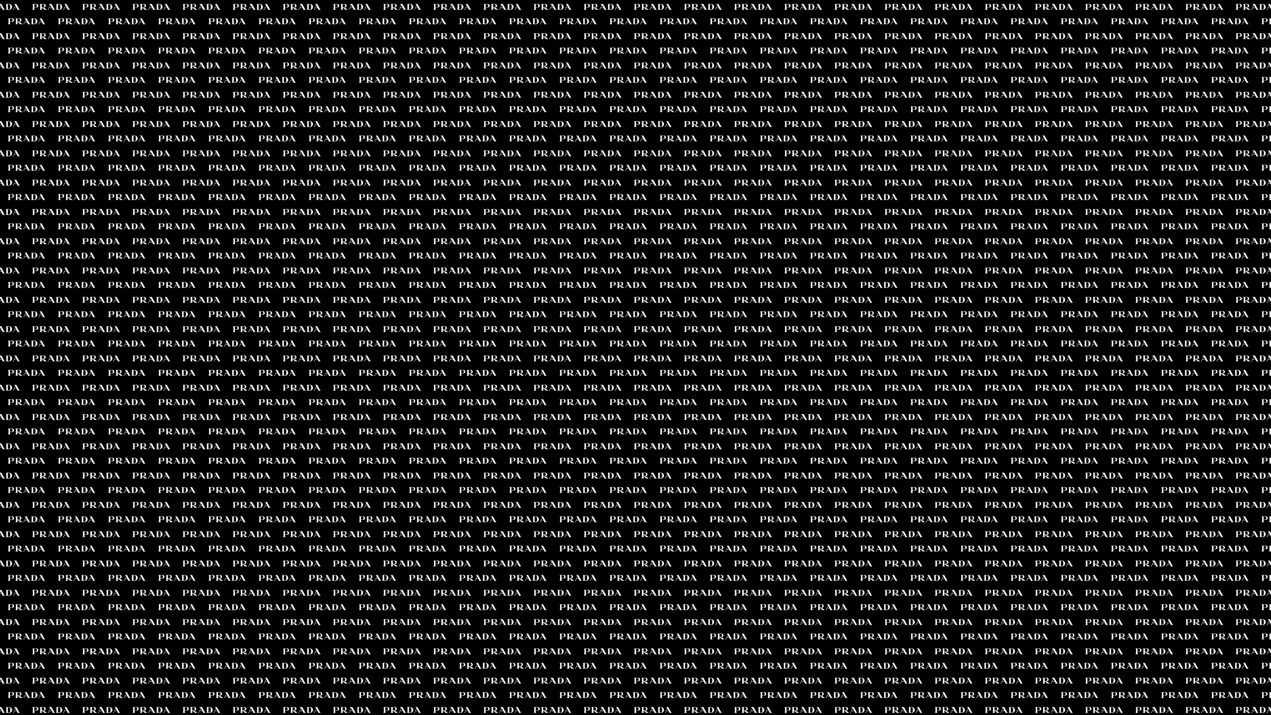 Prada: One of the most iconic brands in fashion history, Pattern, Black and white. 2560x1440 HD Background.