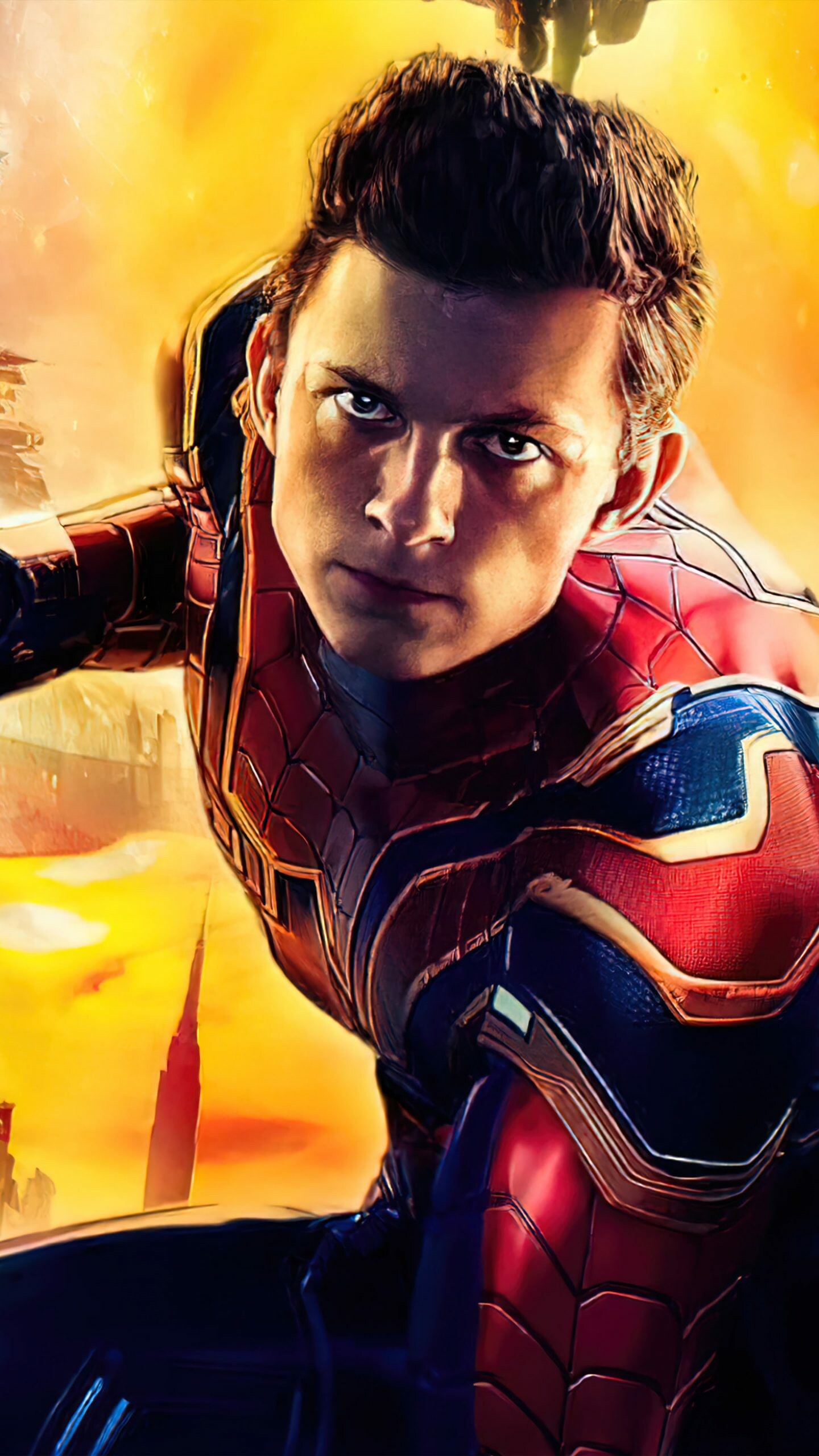 Tom Holland: Portrayed Spider-Man In Spider-Man: No Way Home, Peter Parker. 1440x2560 HD Background.