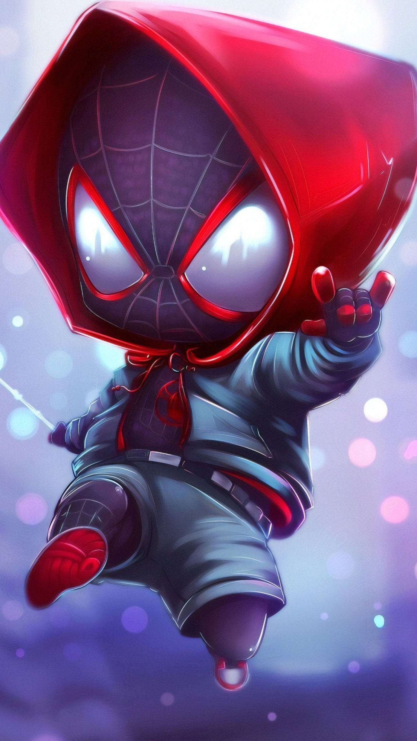 Chibi Spider-Man, Superhelden Wallpaper, 1440x2560 HD Handy