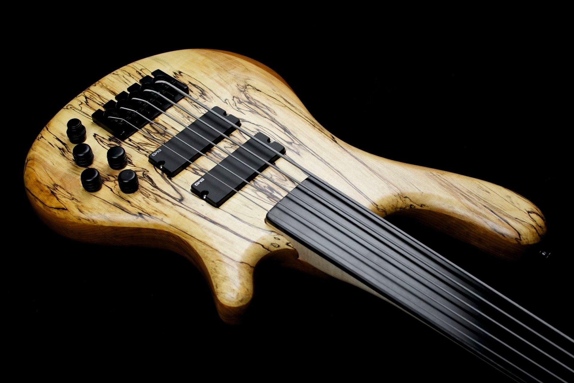 Guitar: Bass guitar, A flat-bodied stringed instrument with a long fretted neck. 1920x1290 HD Wallpaper.