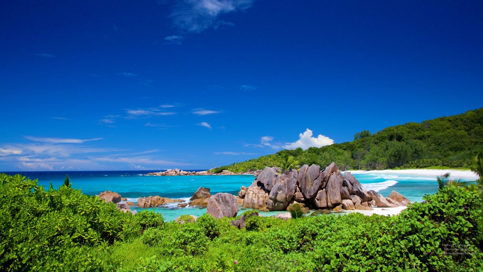 Seychelles beauty, La Digue island, Crystal clear waters, Tropical paradise, 1920x1080 Full HD Desktop