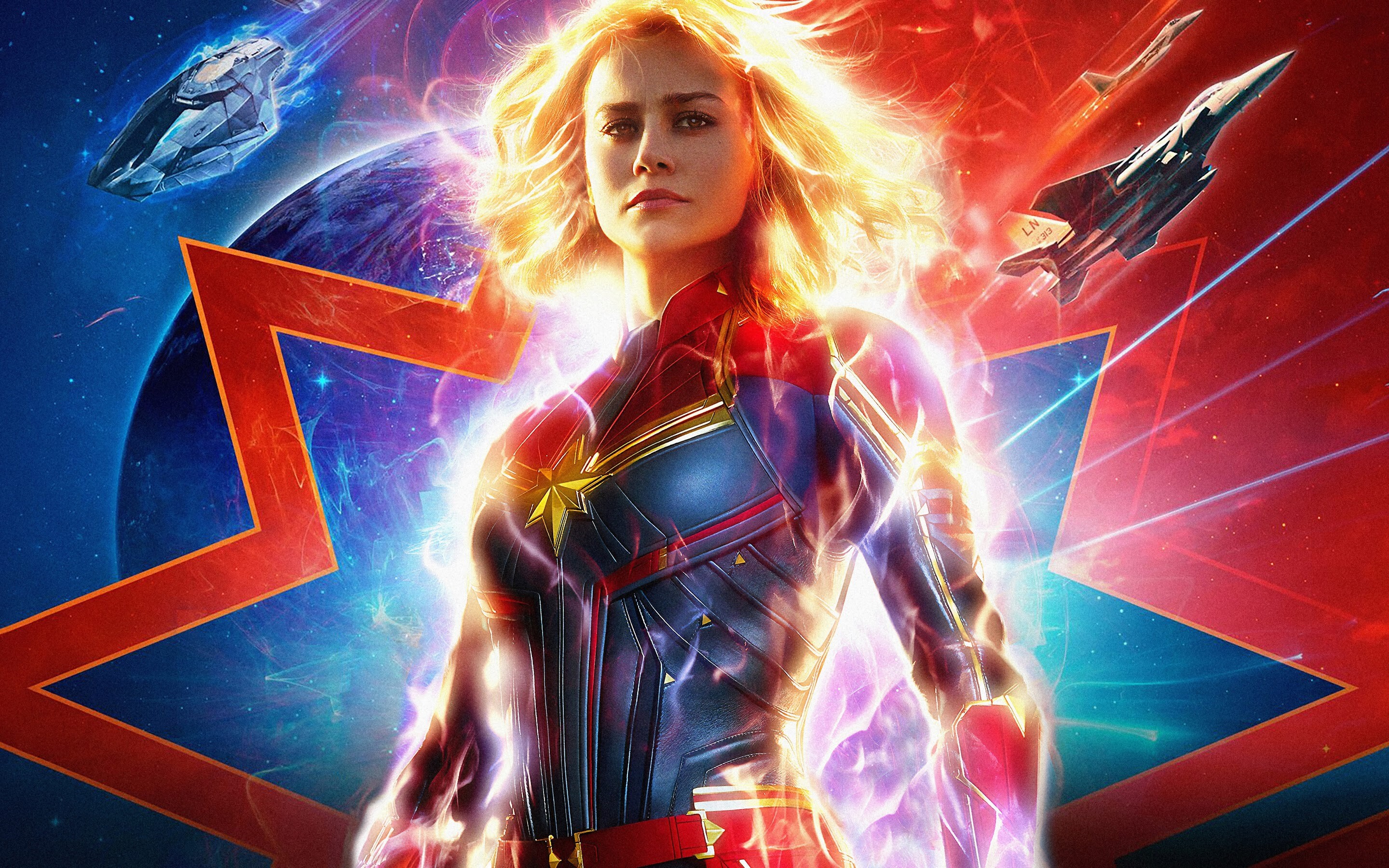 Captain Marvel: The film was written and directed by Anna Boden and Ryan Fleck, Brie Larson. 2880x1800 HD Wallpaper.
