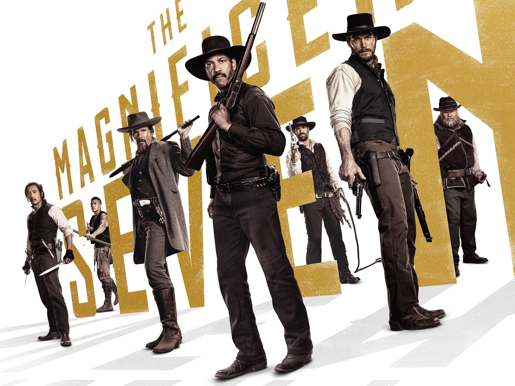 The Magnificent Seven movie, Wild west action, Outlaw heroes, Epic showdowns, 2000x1500 HD Desktop