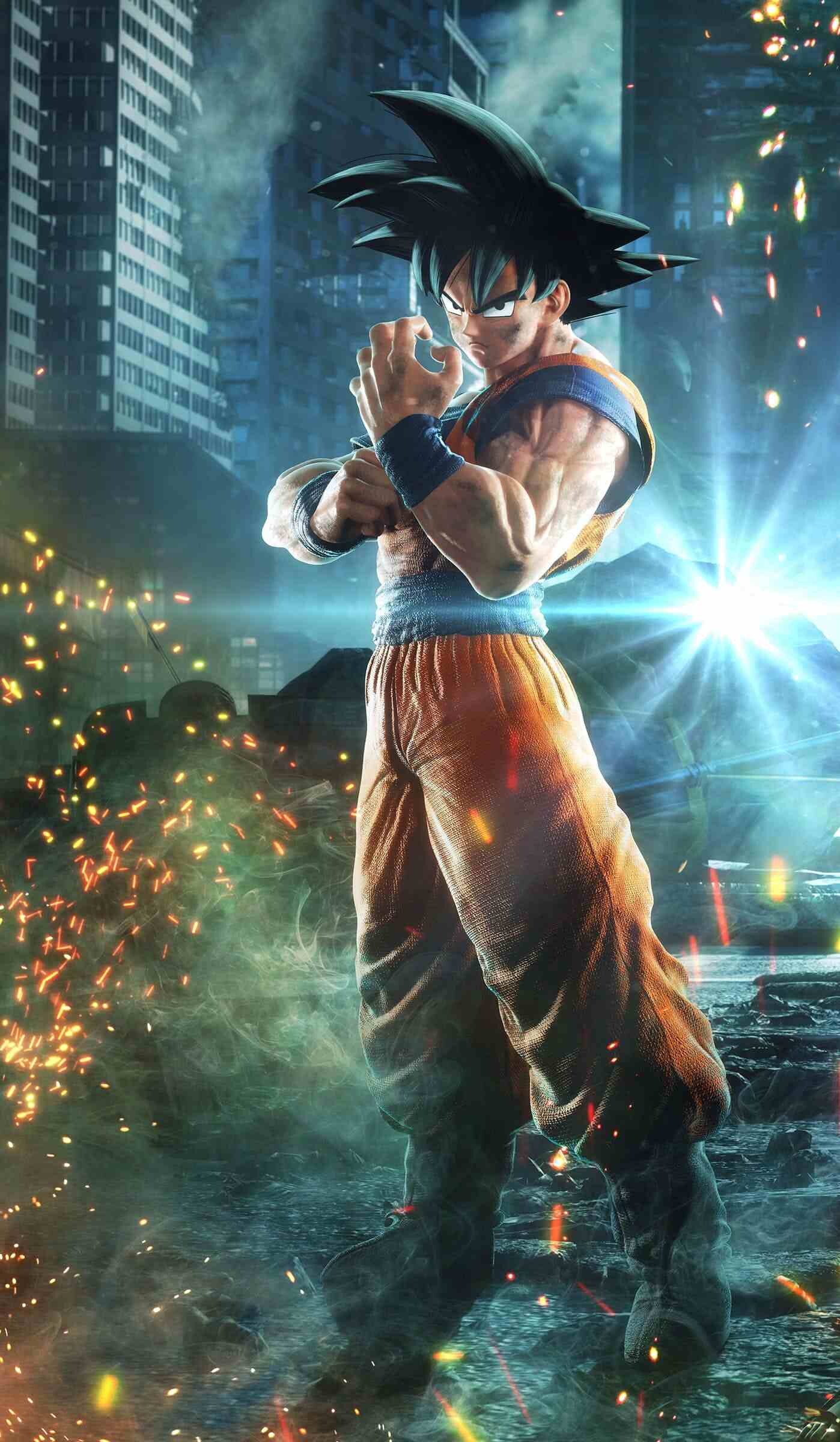 Goku: Son Goku's powerful form, A boy with superhuman strength and abilities. 1400x2400 HD Wallpaper.