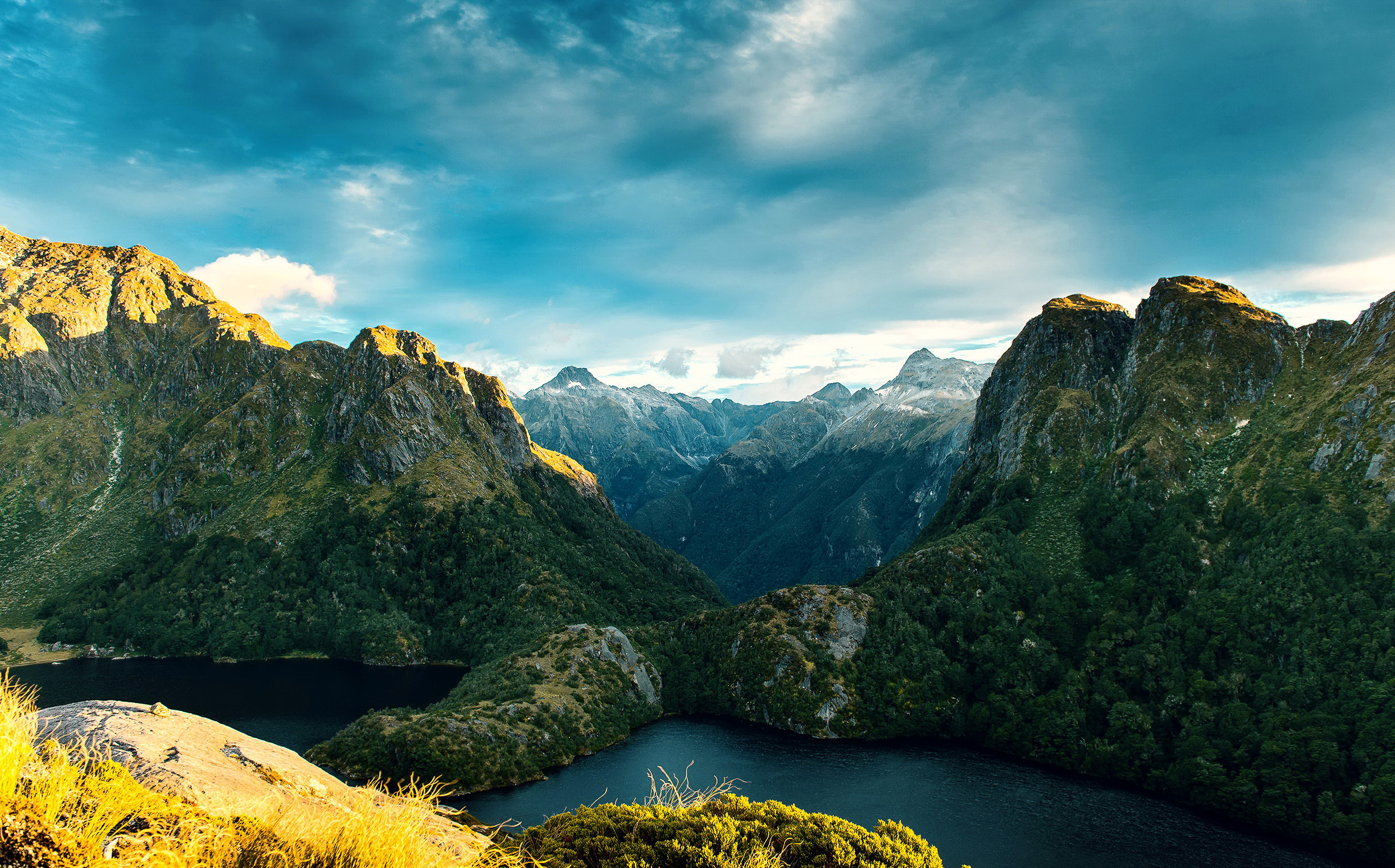 Fiordland National Park, Stunning mountains, Serene lakes, Exquisite beauty, 2450x1530 HD Desktop