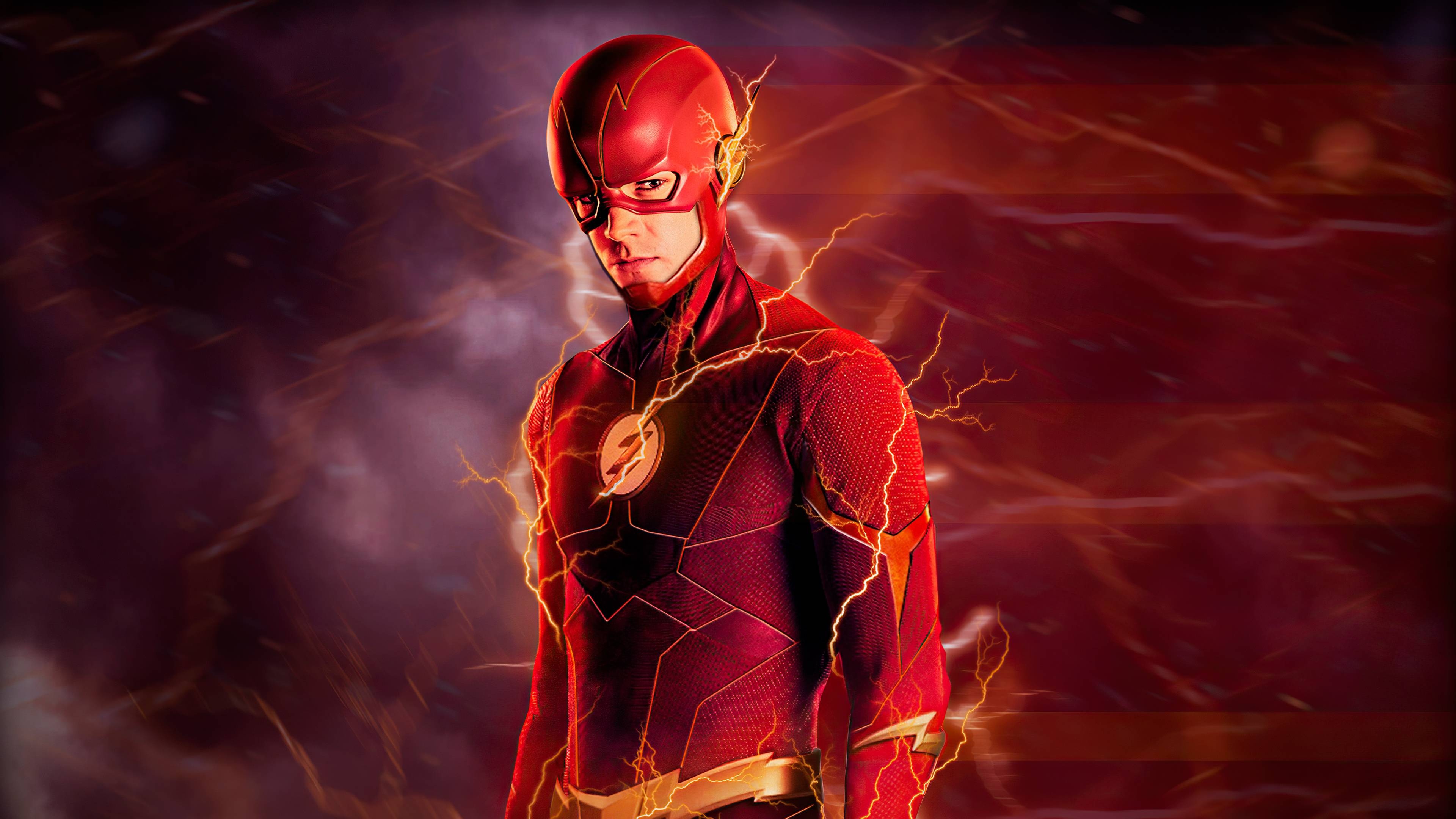 Flash (TV Series): Barry Allen gains super-human speed after the explosion of the S.T.A.R. Labs' particle accelerator. 3840x2160 4K Wallpaper.