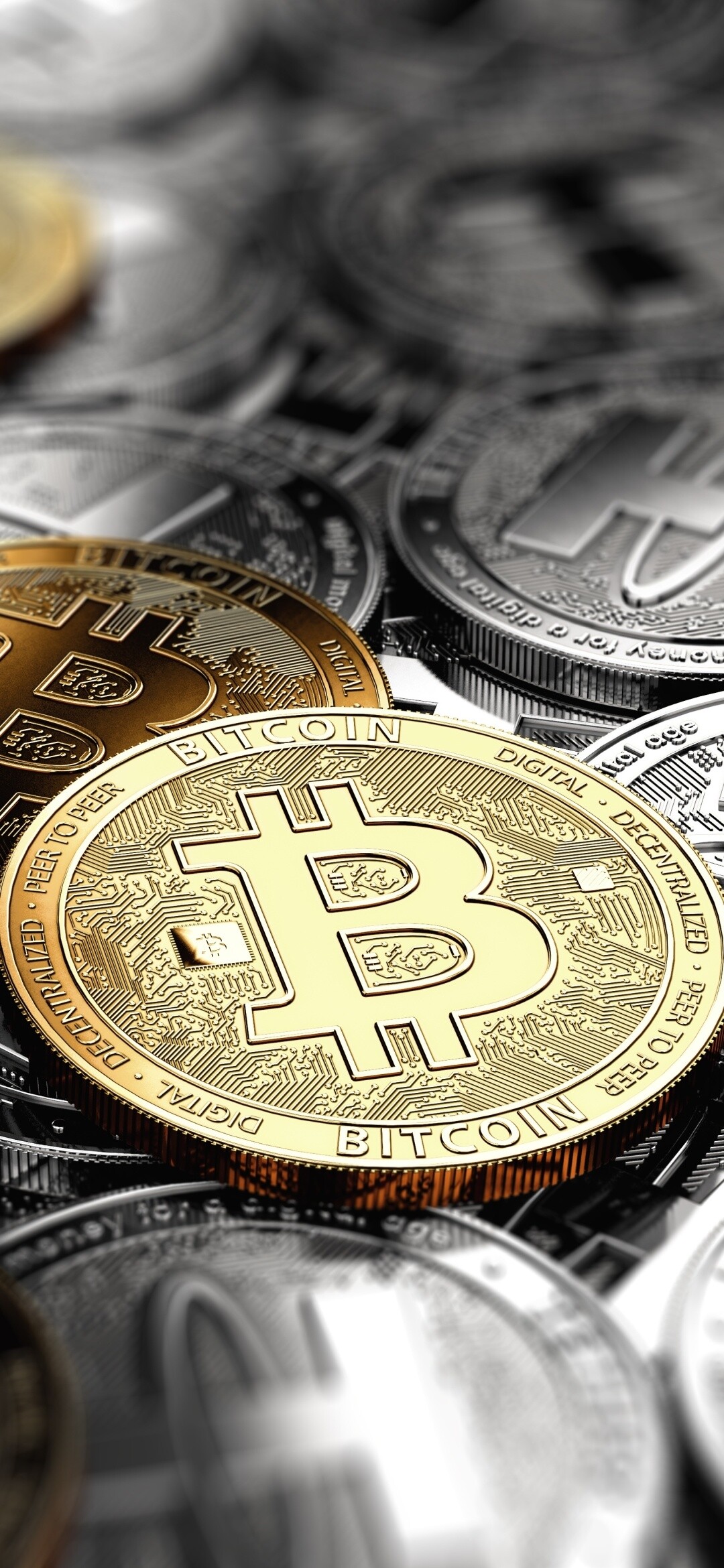 Bitcoin: An alternative to fiat currency, Digital money. 1080x2340 HD Wallpaper.