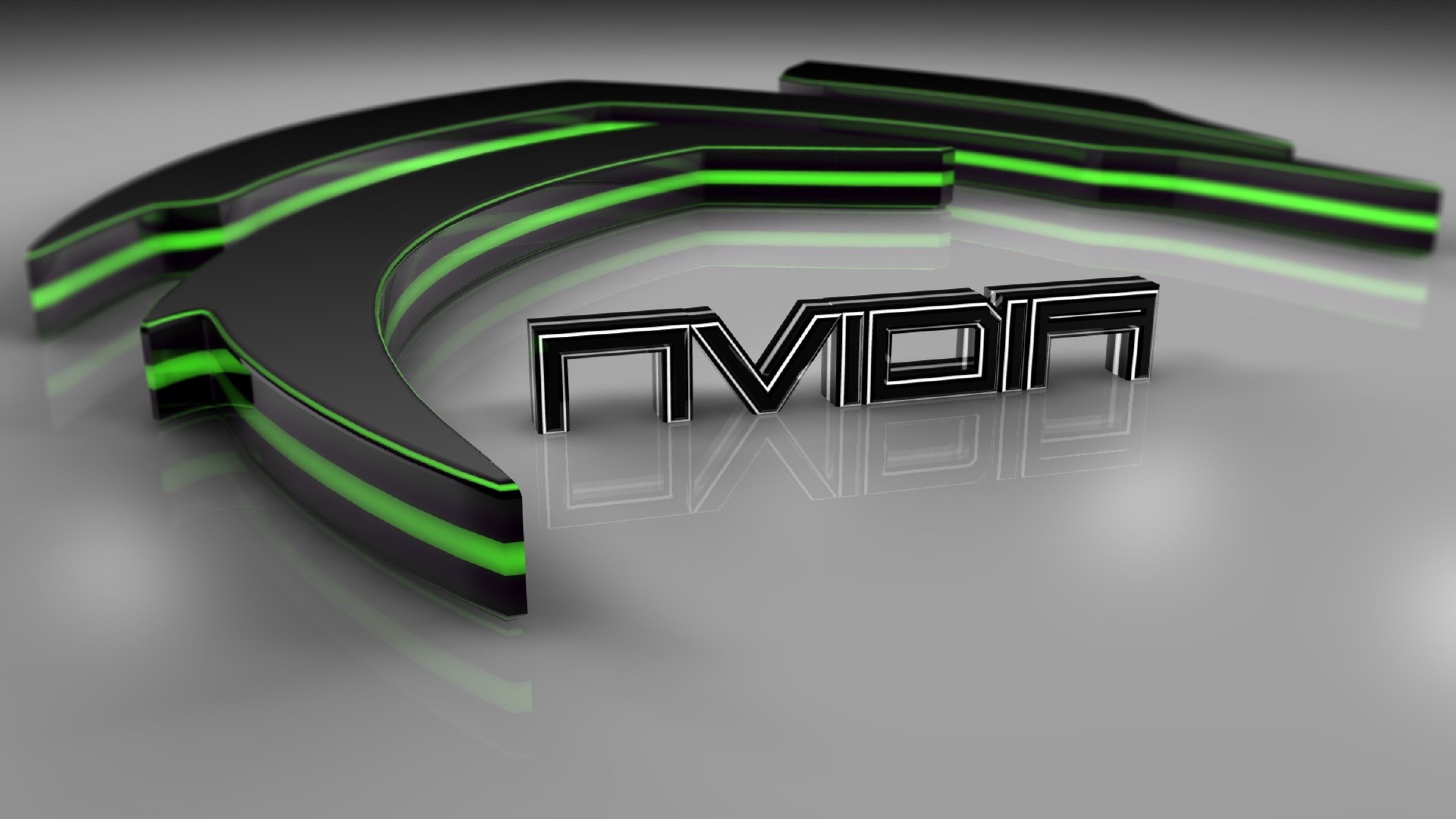 Nvidia: The current logo features green as a symbol of uniqueness and growth, Technology. 3840x2160 4K Wallpaper.