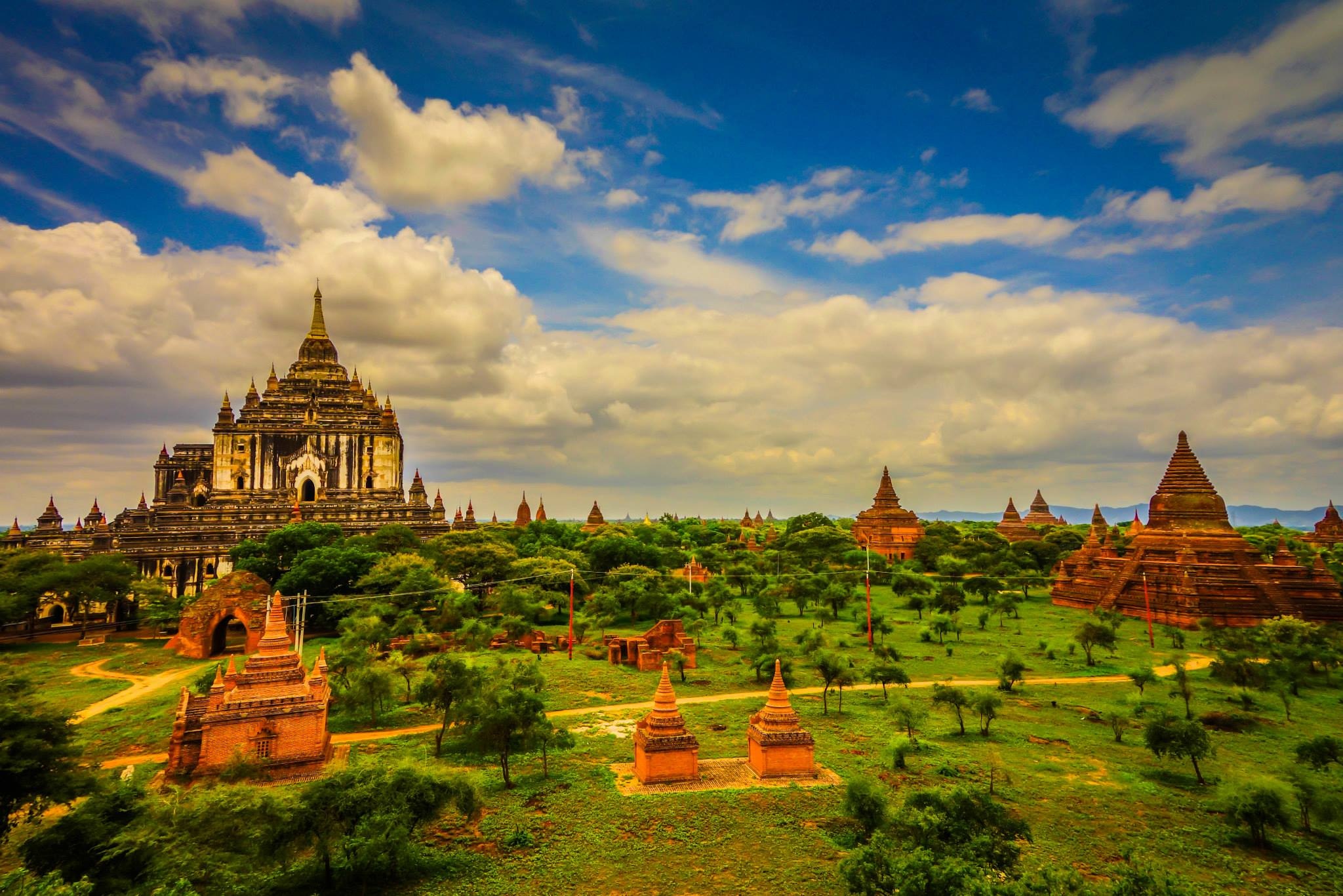Myanmar: The official language is Burmese, Bagan city, Temple. 2050x1370 HD Wallpaper.