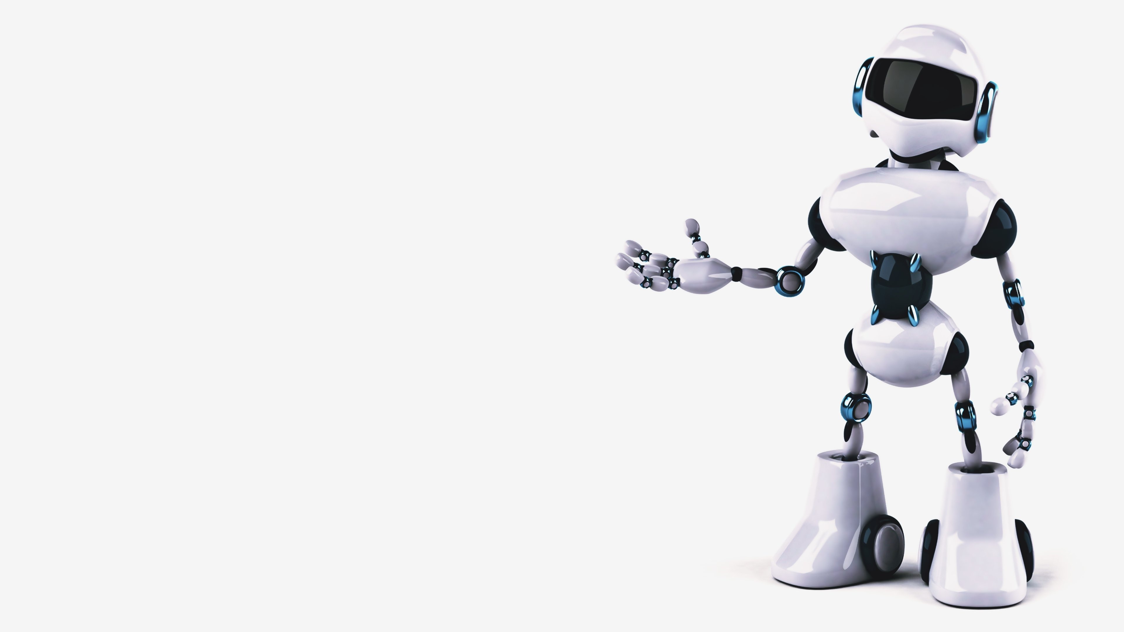 Robot: Robotics, Intelligent machines, Multi-purpose, Electronic communication mechanisms. 3840x2160 4K Background.