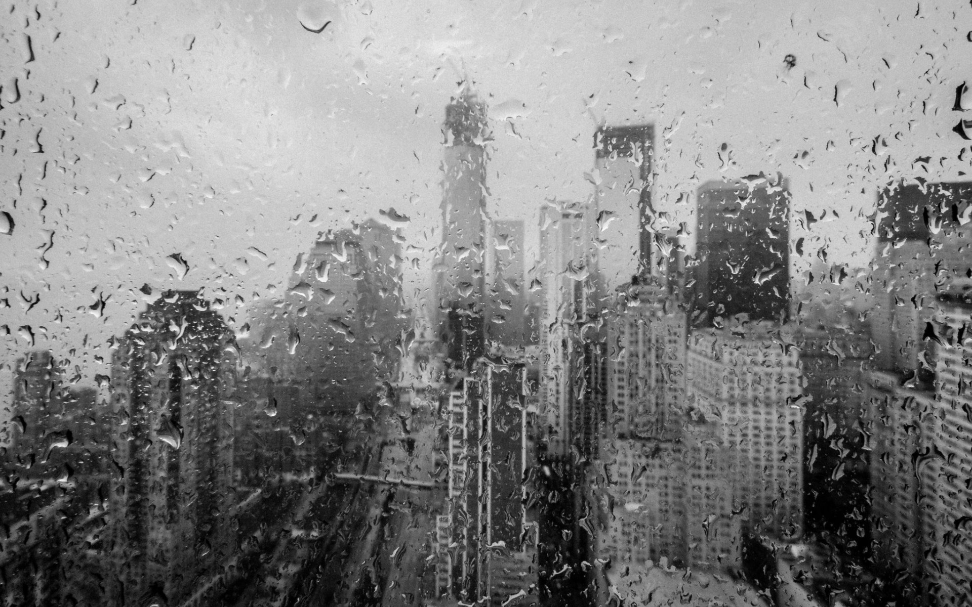 New York, Architectural marvel, Skyscrapers, Rainy weather, 1920x1200 HD Desktop