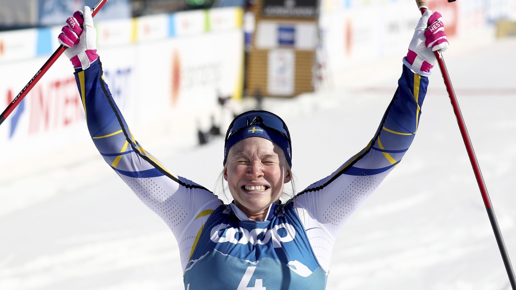 Jonna Sundling, World Cup gold, Sprint event, Nordic skiing, 2050x1160 HD Desktop