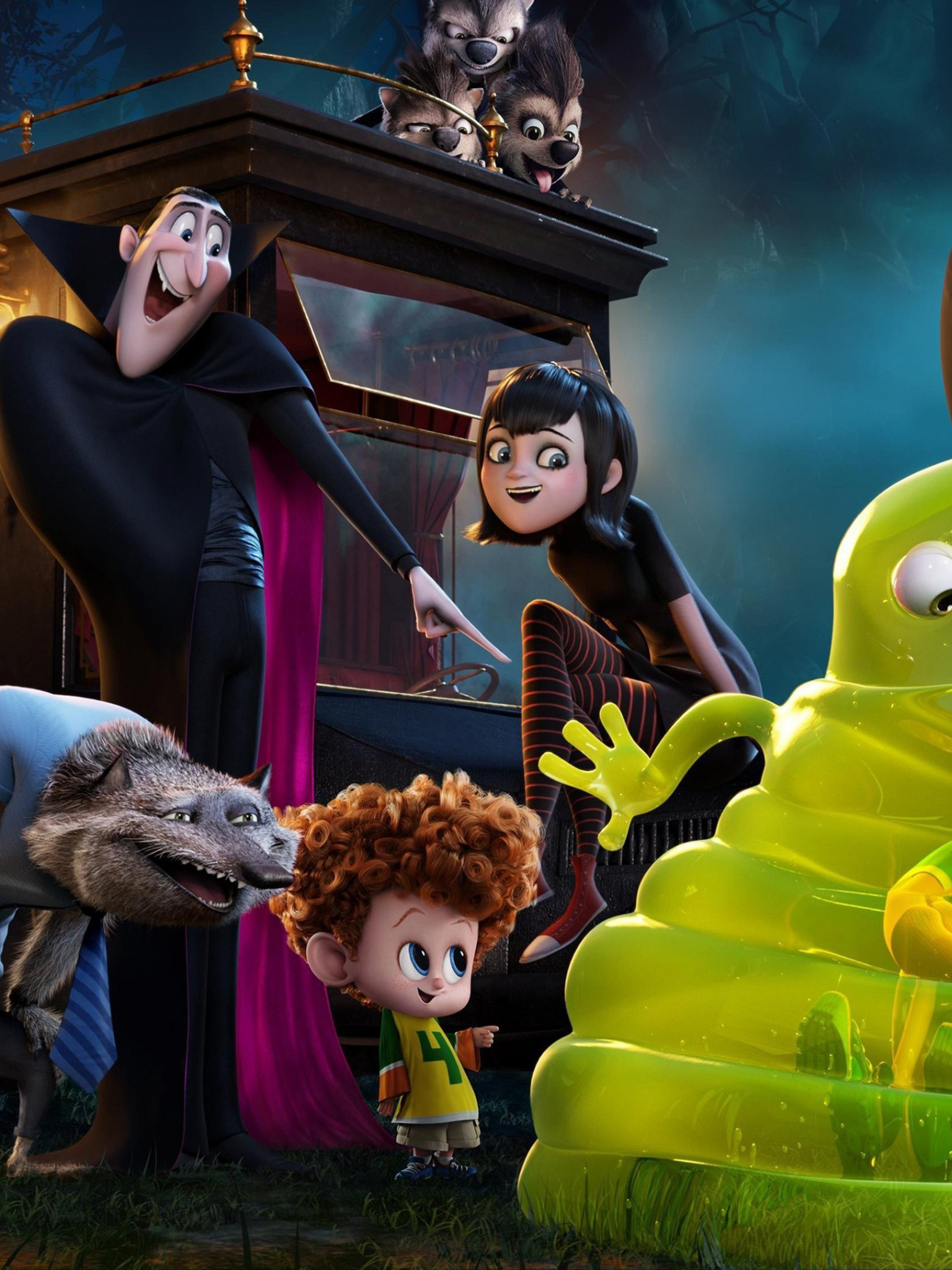 Hotel Transylvania, Animated adventure, Spooky fun, Monster-filled humor, 1540x2050 HD Phone