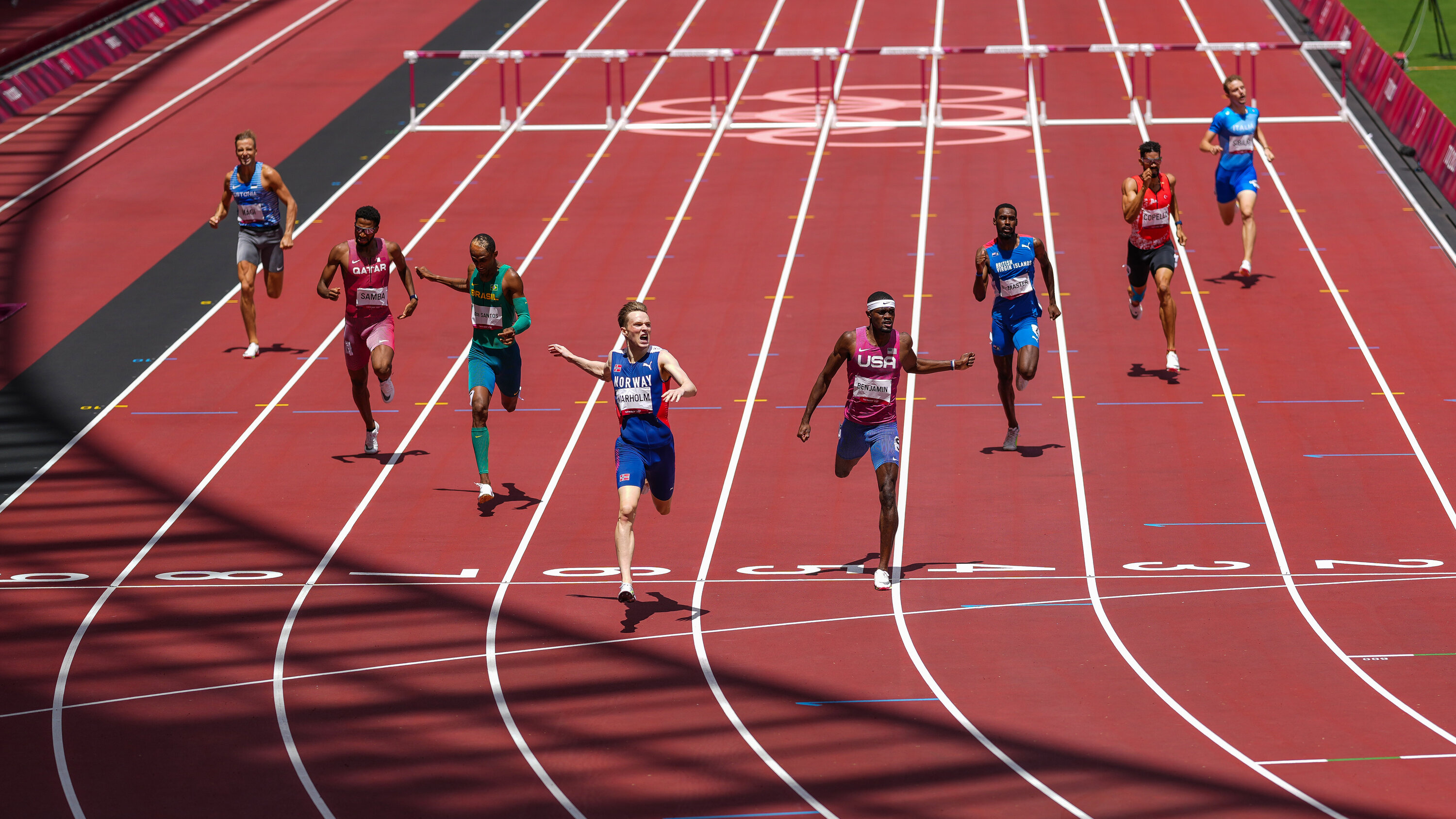 Abderrahman Samba, World record, 400m hurdles, 3000x1690 HD Desktop