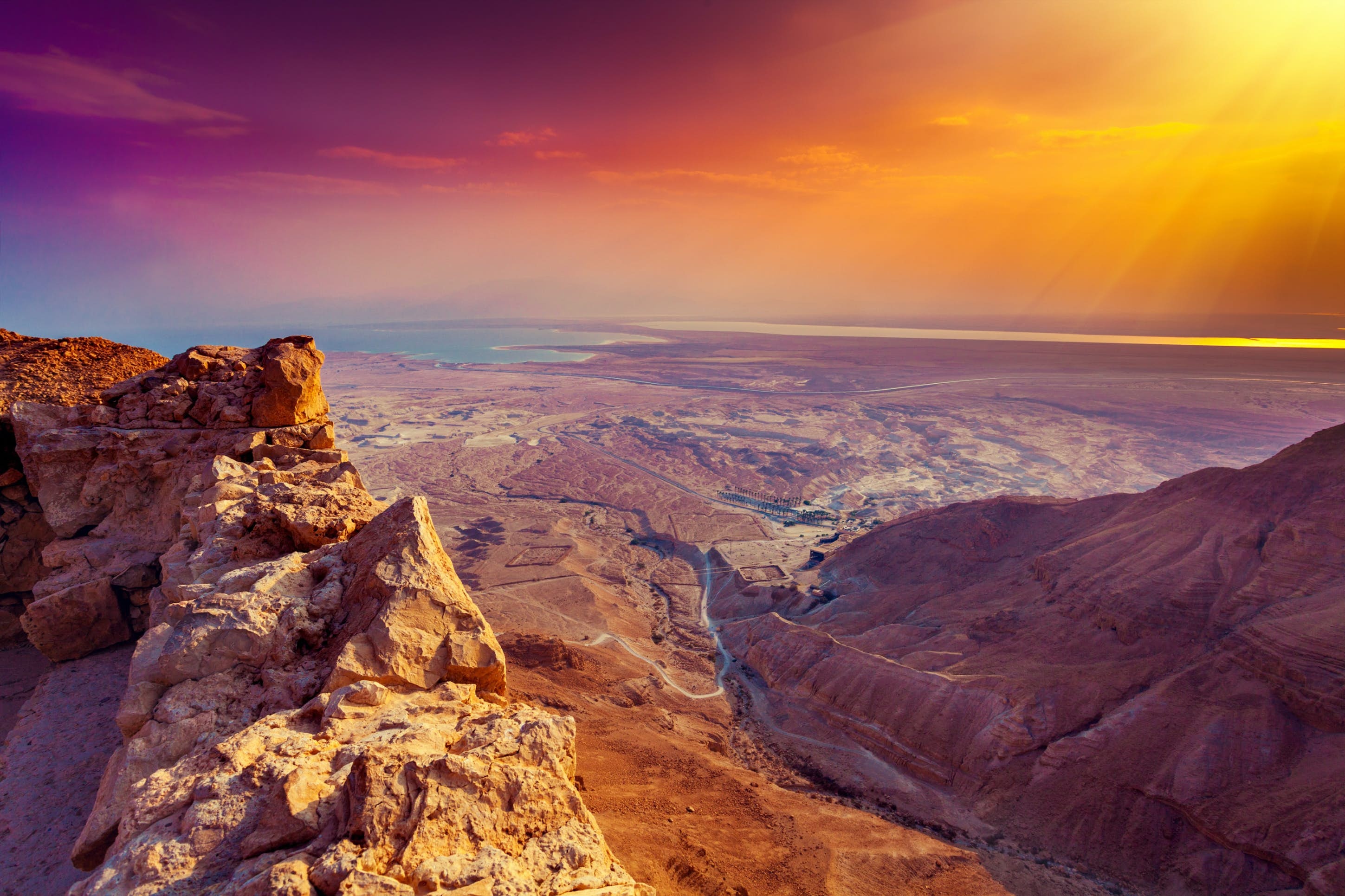 Masada National Park, Israel Landscapes Wallpaper, 2900x1940 HD Desktop