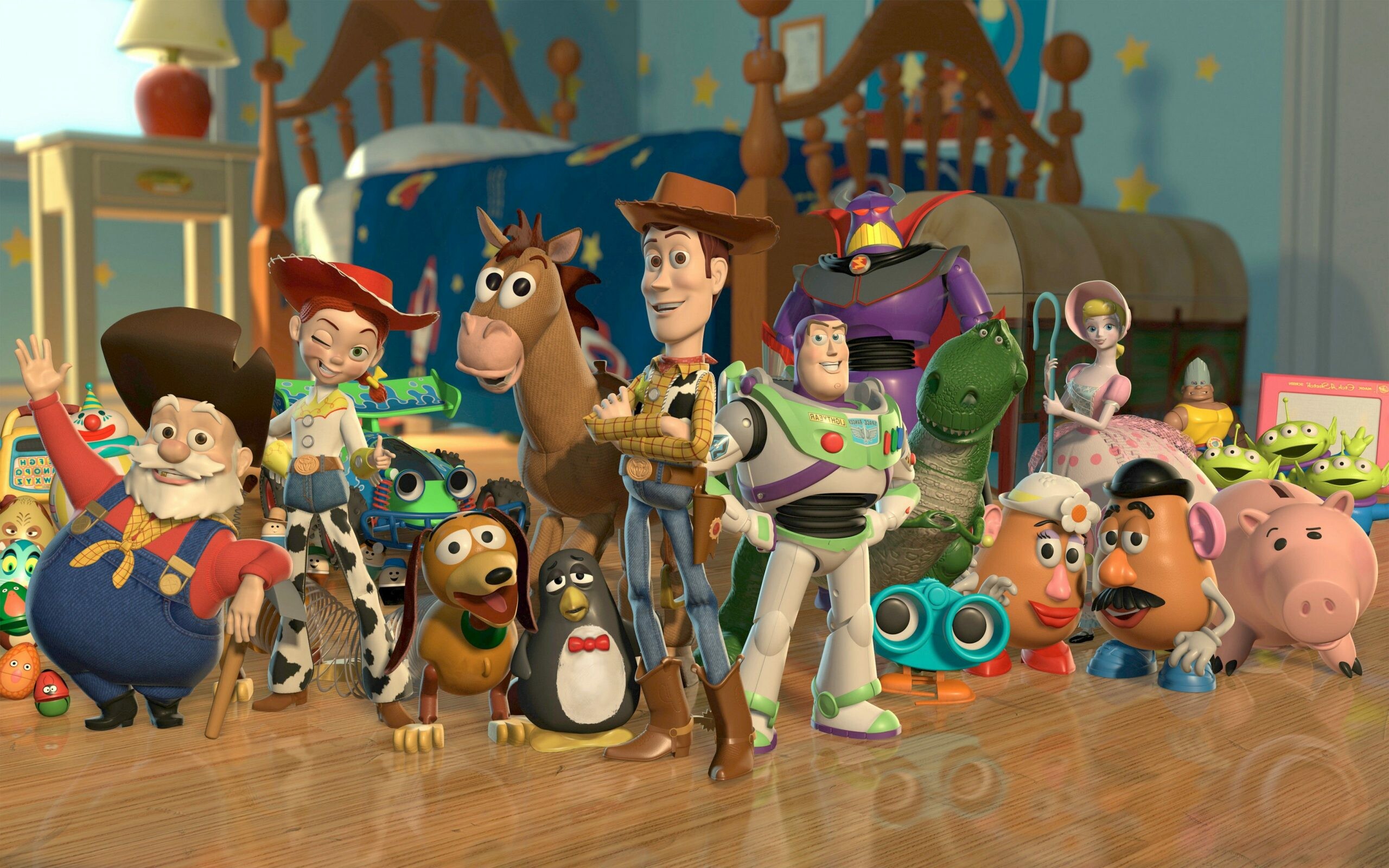 Toy Story: Directed by John Lasseter, co-directed by Ash Brannon and Lee Unkrich. 2560x1600 HD Wallpaper.