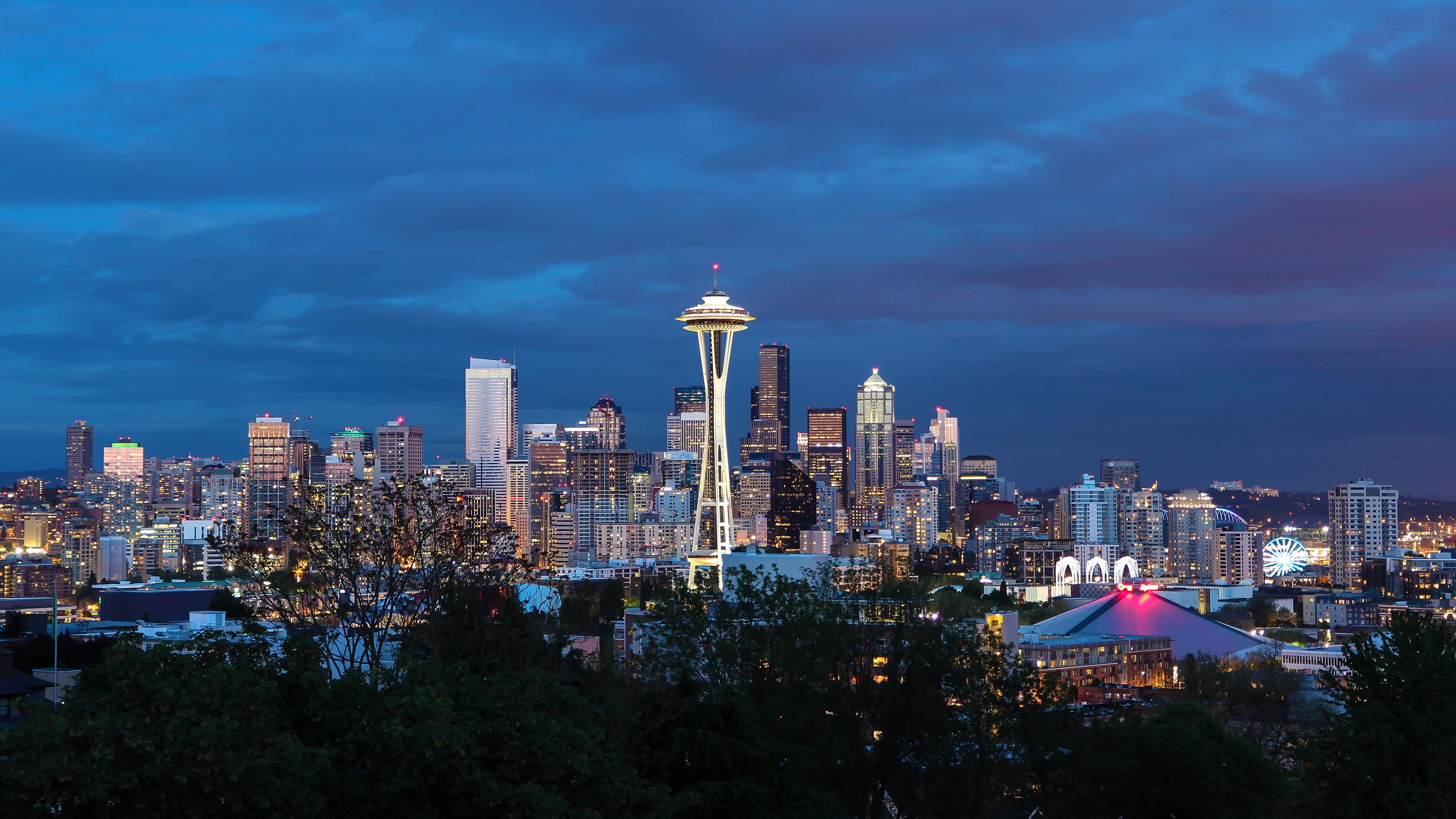Seattle Skyline, Breathtaking 4k view, Urban beauty, Immersive skyline, 3840x2160 4K Desktop