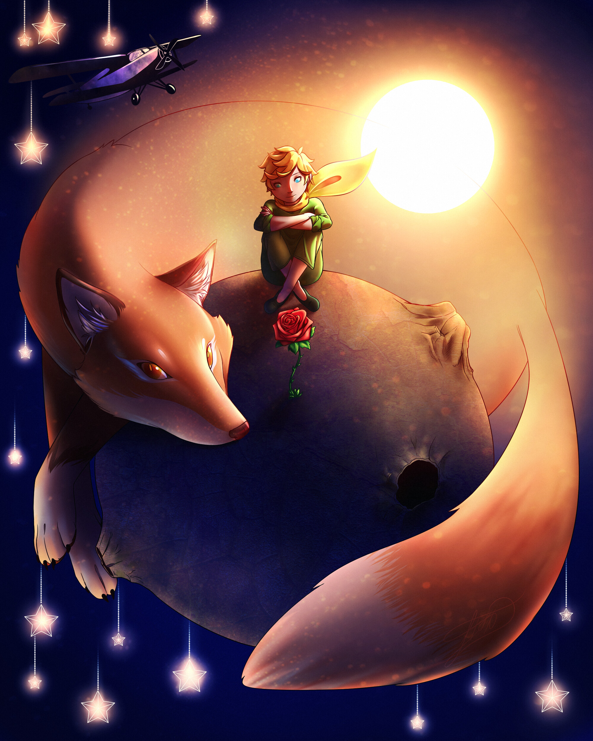 The Little Prince: The film has received positive reviews, earning praise for its style of animation and homage paid to the source material, Directed by Mark Osborne. 2000x2500 HD Wallpaper.