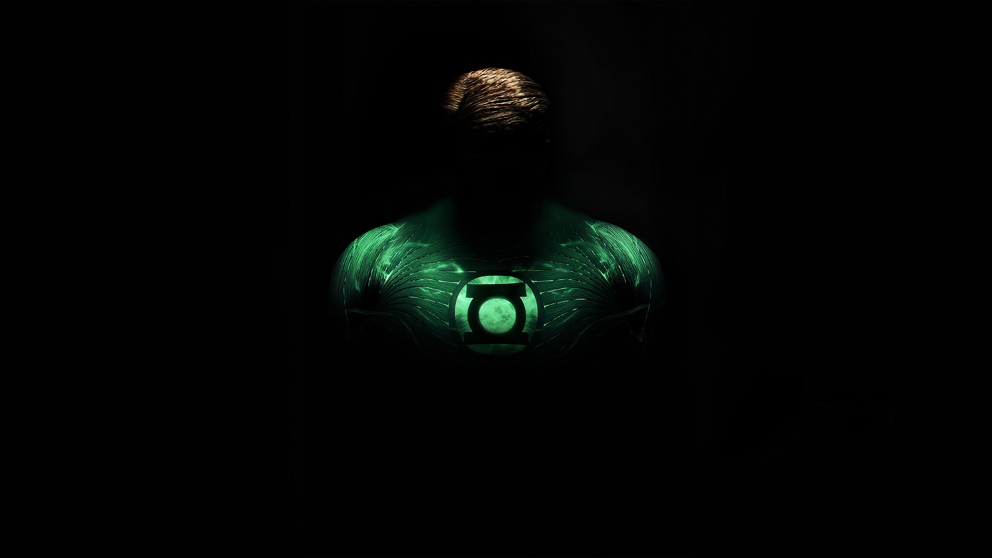 Green Lantern: DC Comics' longest lasting sets of characters, Minimalistic. 3840x2160 4K Wallpaper.