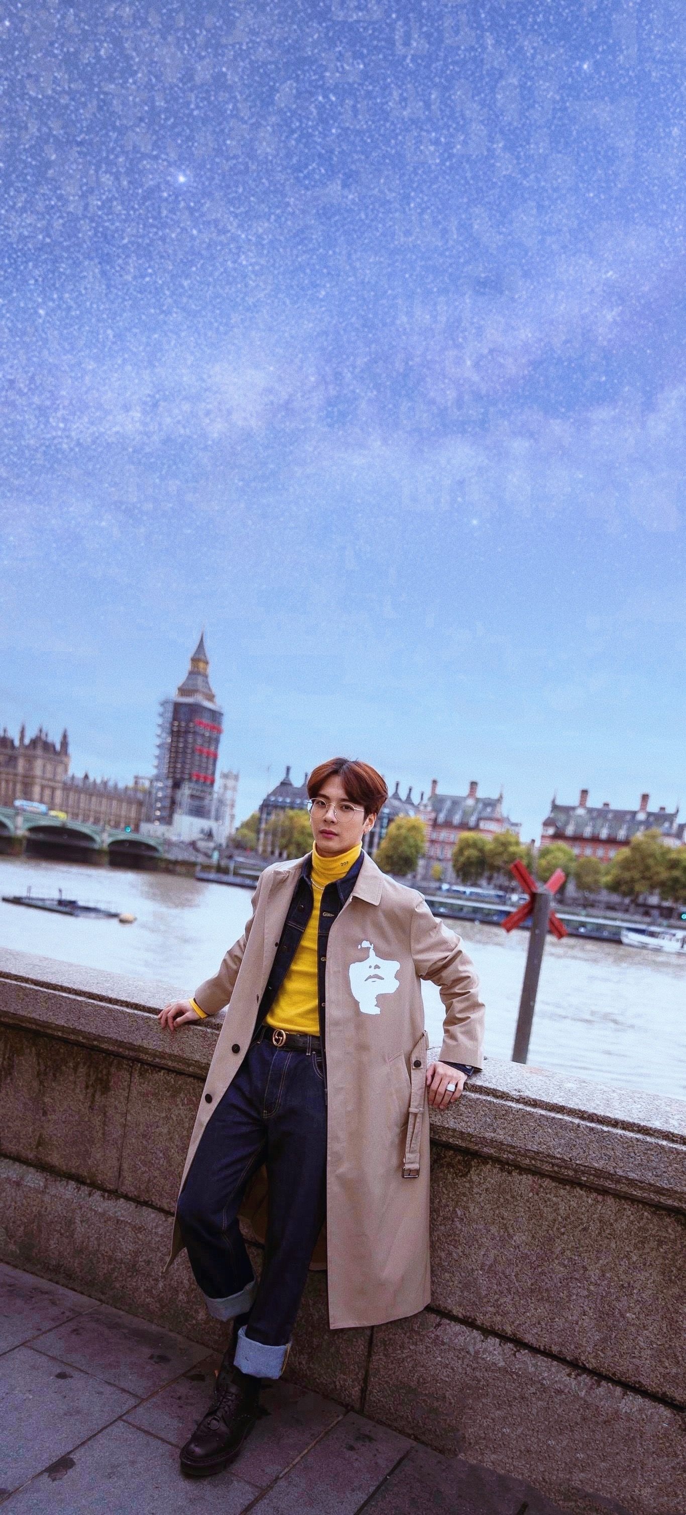 GOT7: Jackson Wang, A Chinese singer, The lead designer for fashion brand Team Wang Design. 1370x3020 HD Background.