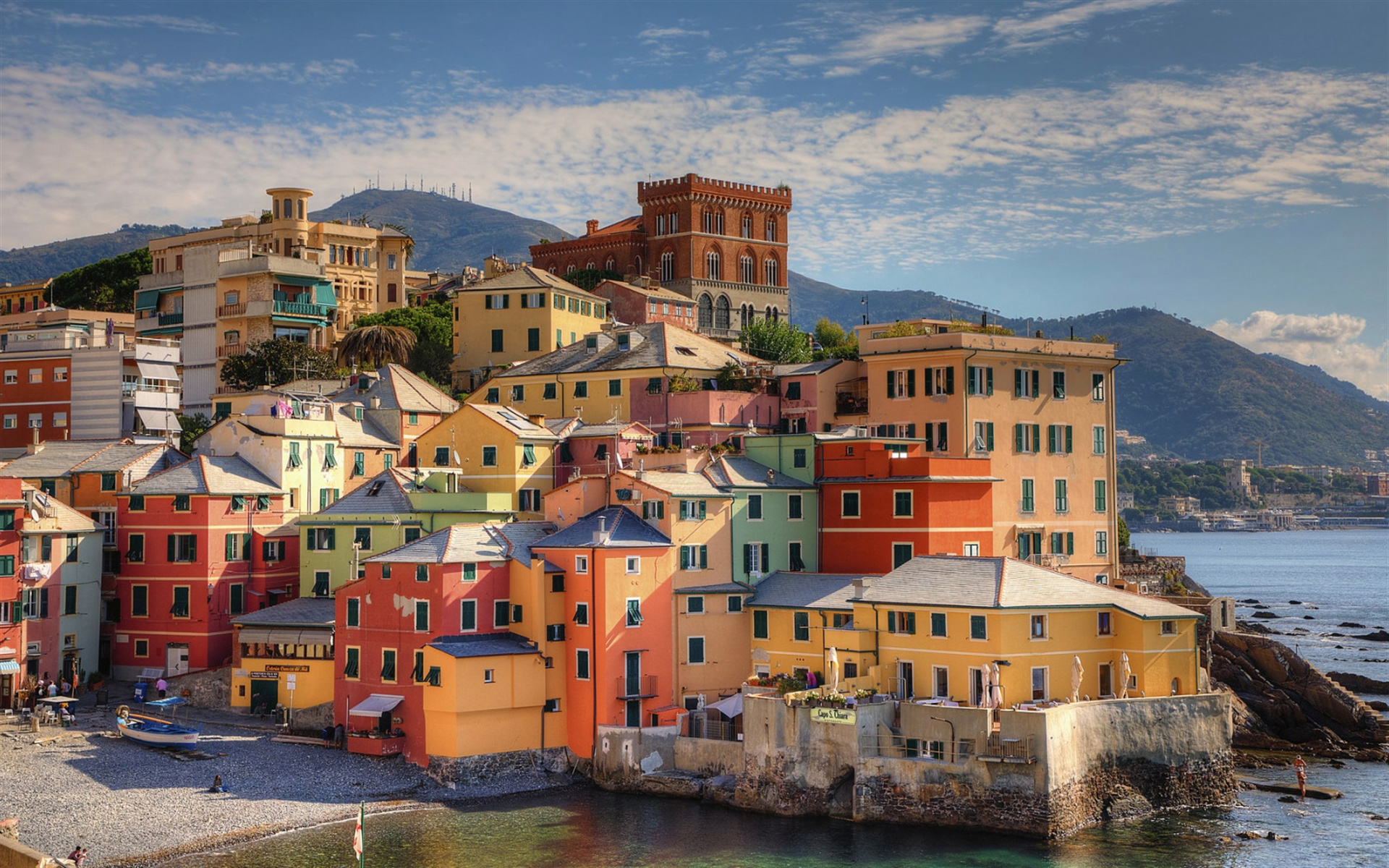 Genova, Boccadasse, Ligurian coast, Morning, 1920x1200 HD Desktop