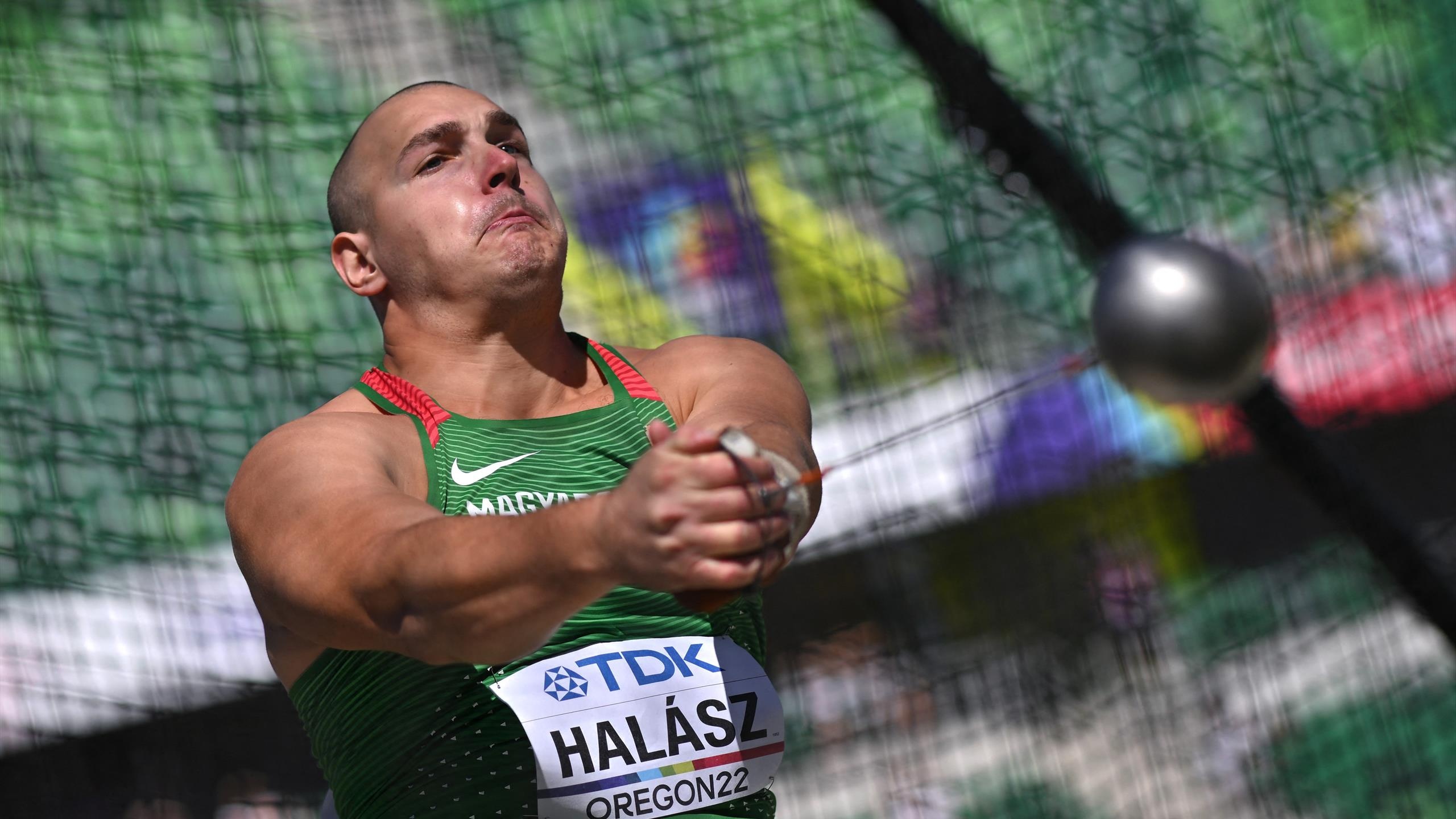 Bence Halasz, Incredible throw, World Championships bronze, Eurosport coverage, 2560x1440 HD Desktop