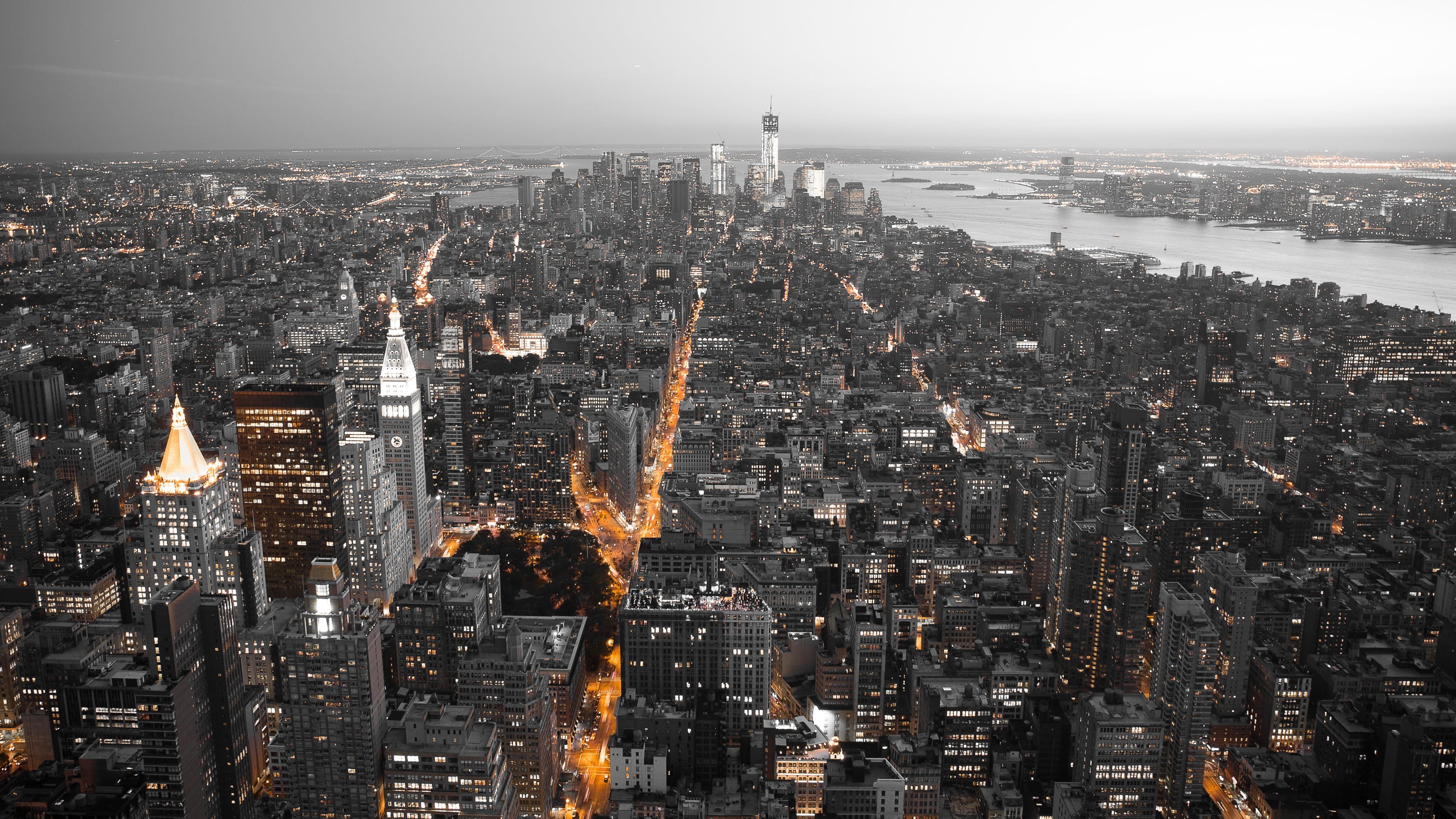 North America, Newyork City view, Wide screen wallpaper, City skyline, 3840x2160 4K Desktop