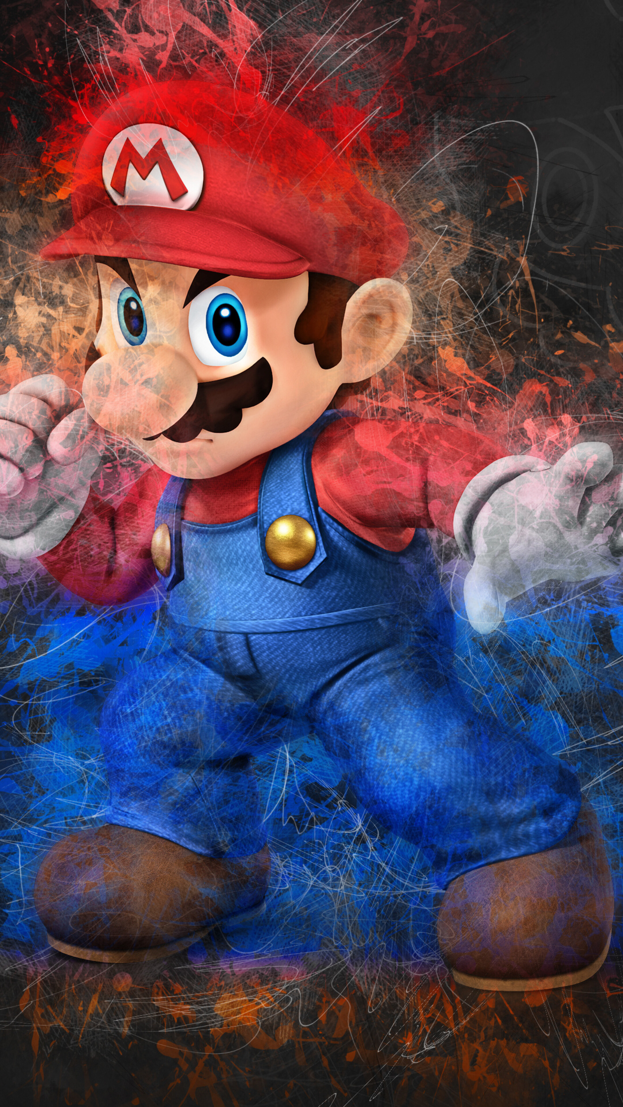Mario artwork wallpapers, Sony Xperia X series, High-quality 4K images, Gaming visuals, 2160x3840 4K Phone