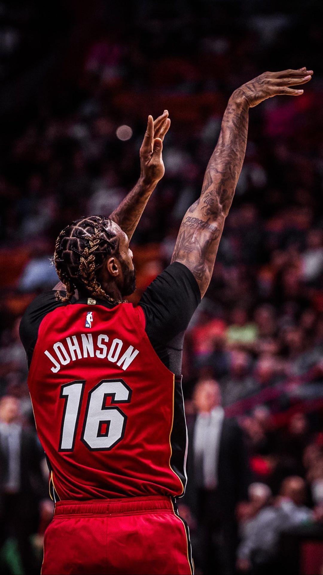 Miami Heat: James Johnson, The team made its first NBA Finals appearance in 2006. 1080x1920 Full HD Wallpaper.