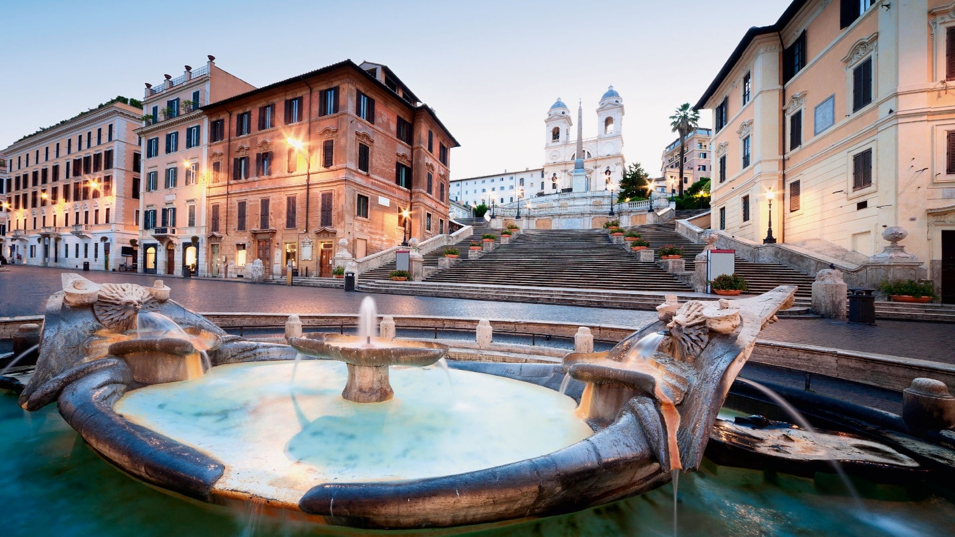 Barcaccia Fountain, Travels, Pilgerreise Rom Italien, 1920x1080 Full HD Desktop