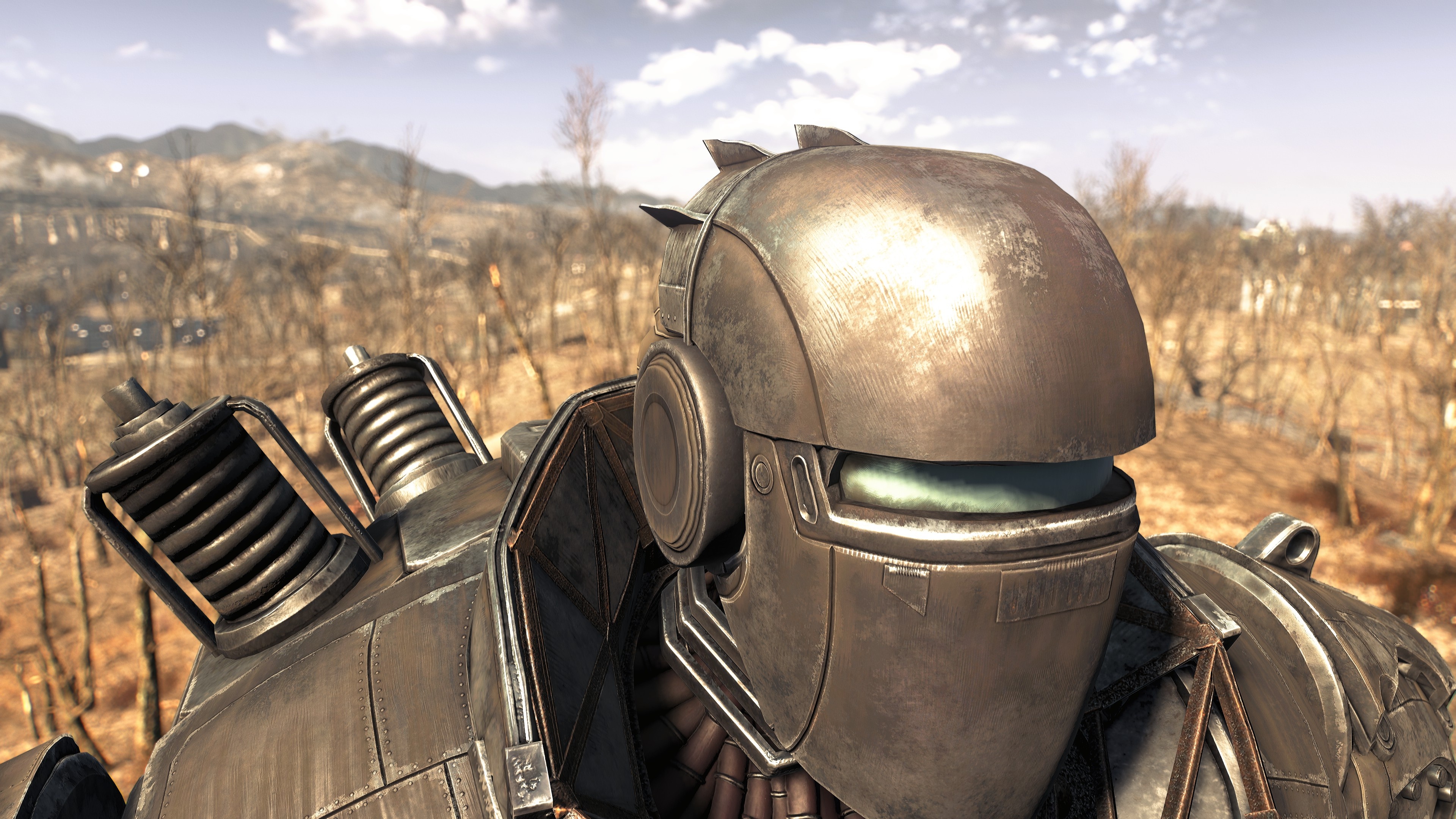 Liberty Prime, Fallout 4, CCS companion, Mod, 3840x2160 4K Desktop