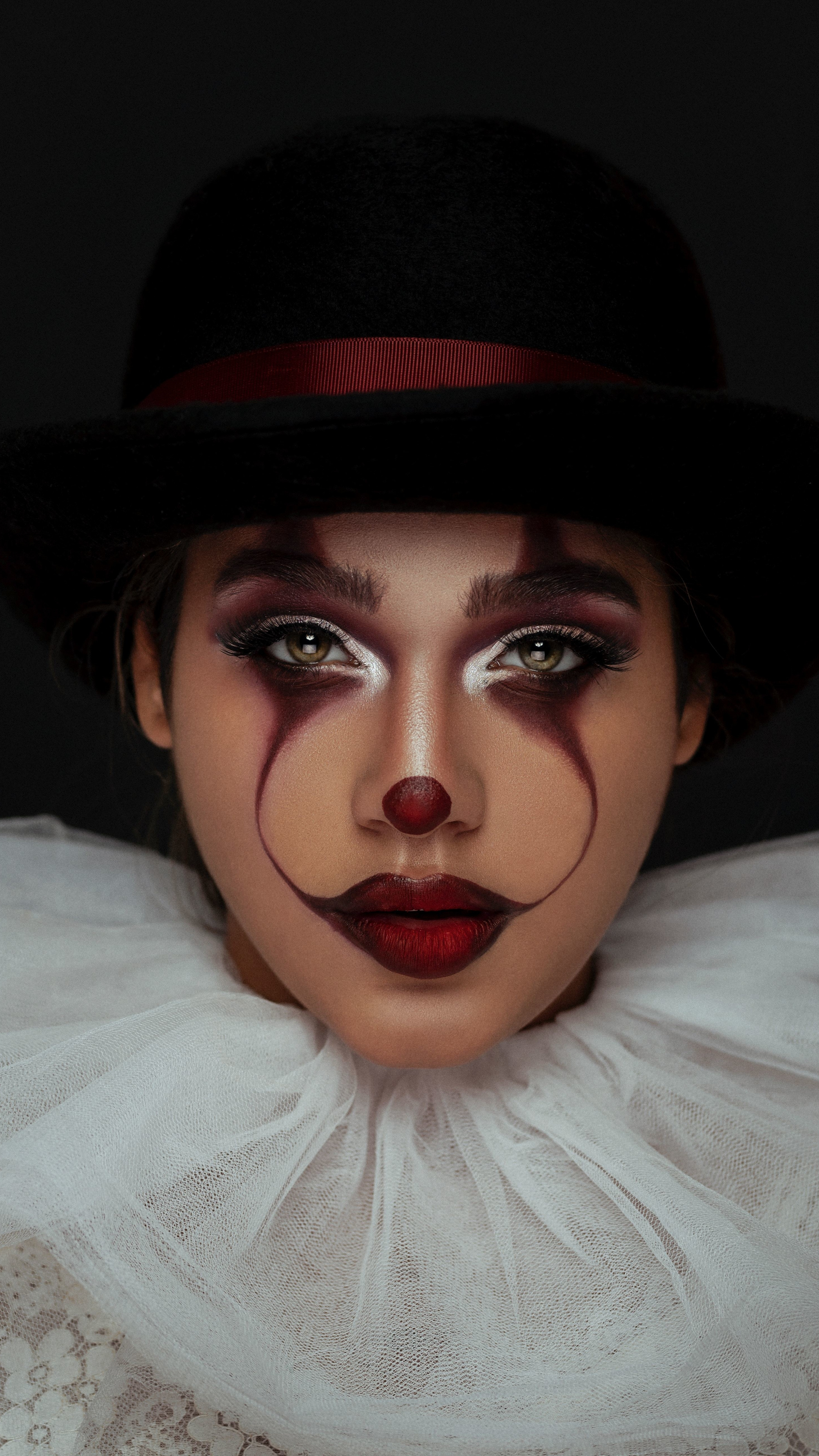 Joker makeup, Woman model, Xperia Z5 Premium, 2160x3840 4K Phone