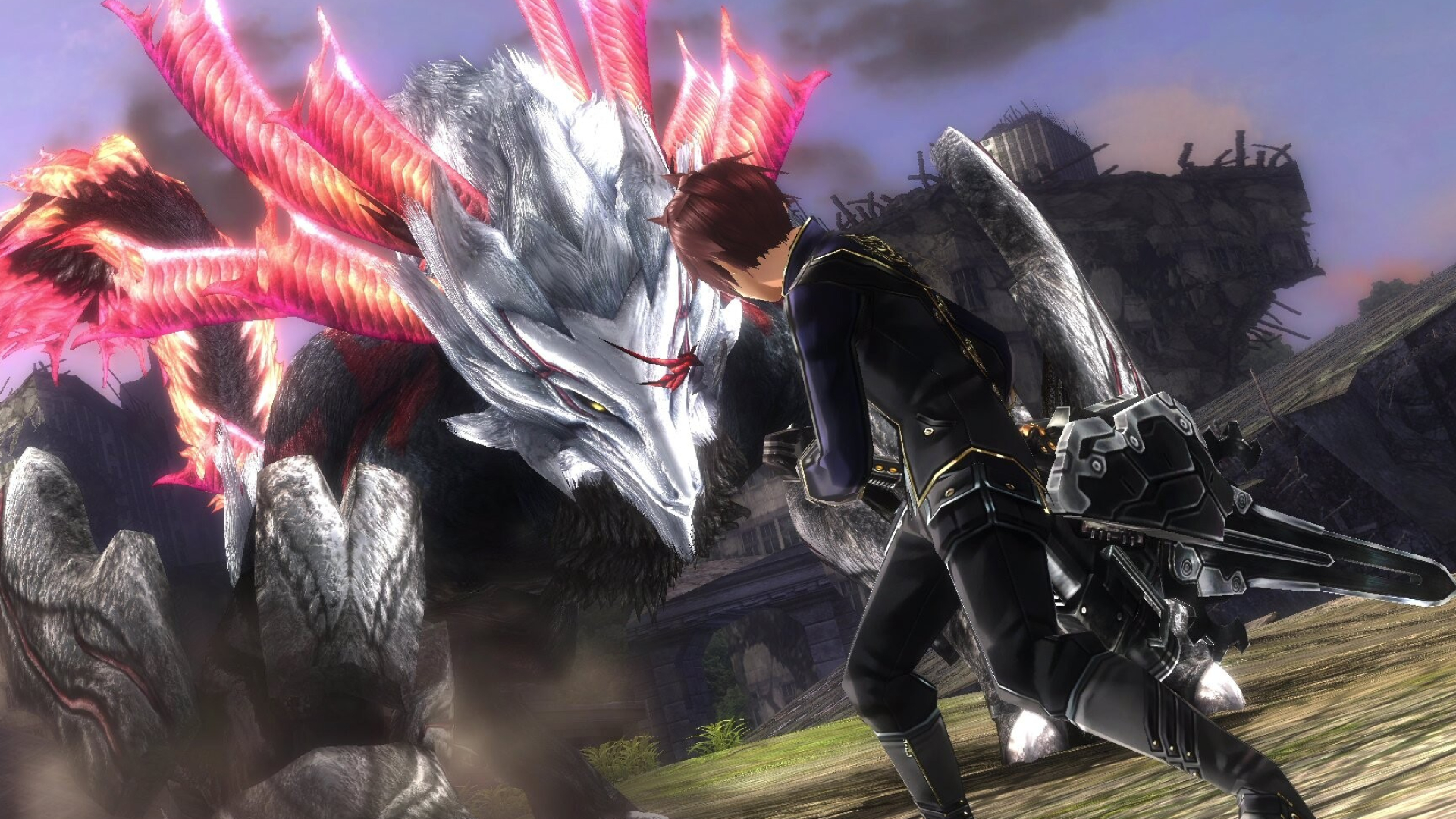 God Eater (Game): Rage Burst, Marduk, A wolf-like Aragami which resembles the Garm and is one of the new invasive species. 1920x1080 Full HD Wallpaper.