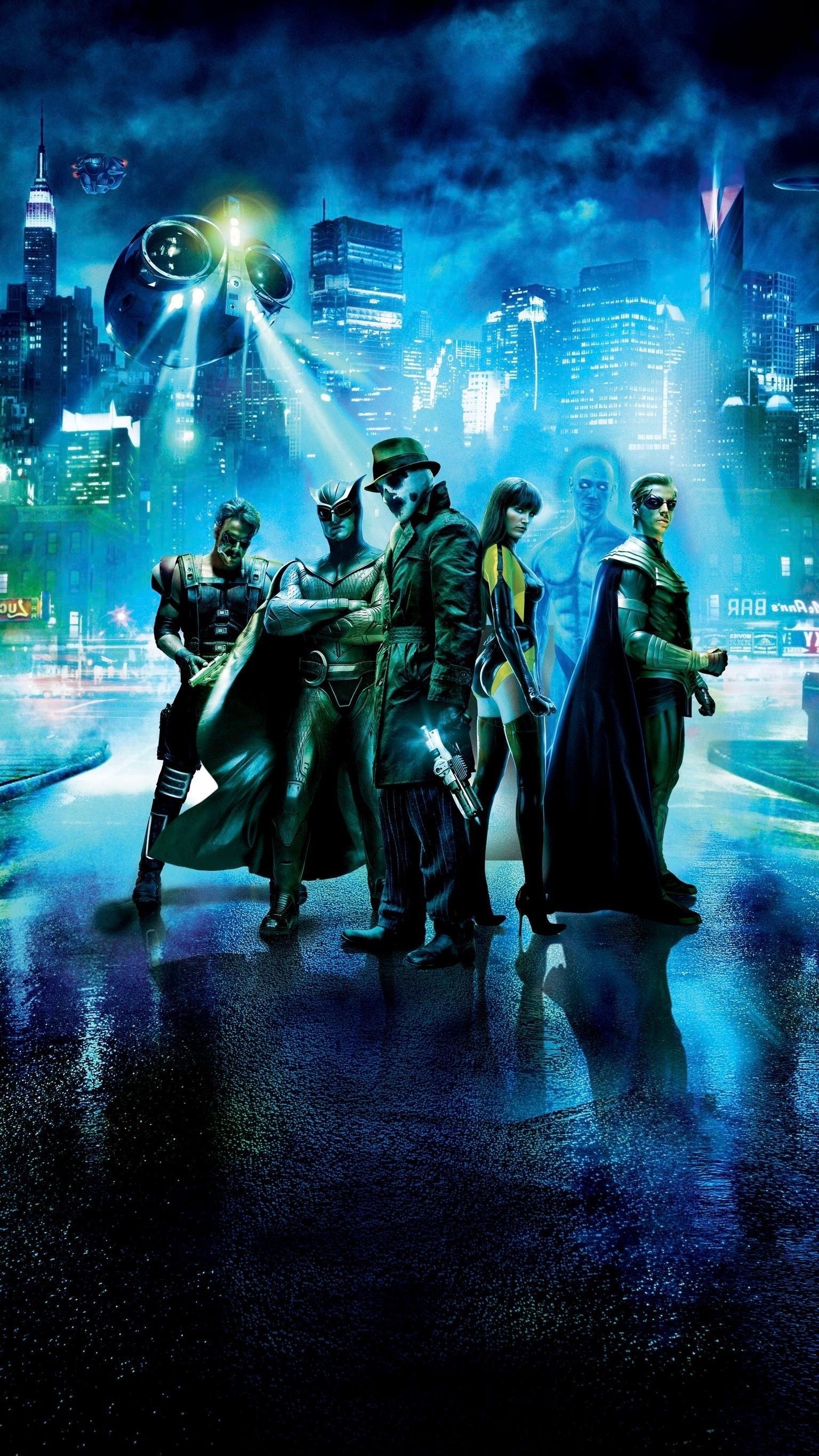 Ozymandias (Watchmen): A neo-noir science fiction superhero film, A group of costumed vigilantes. 1540x2740 HD Background.