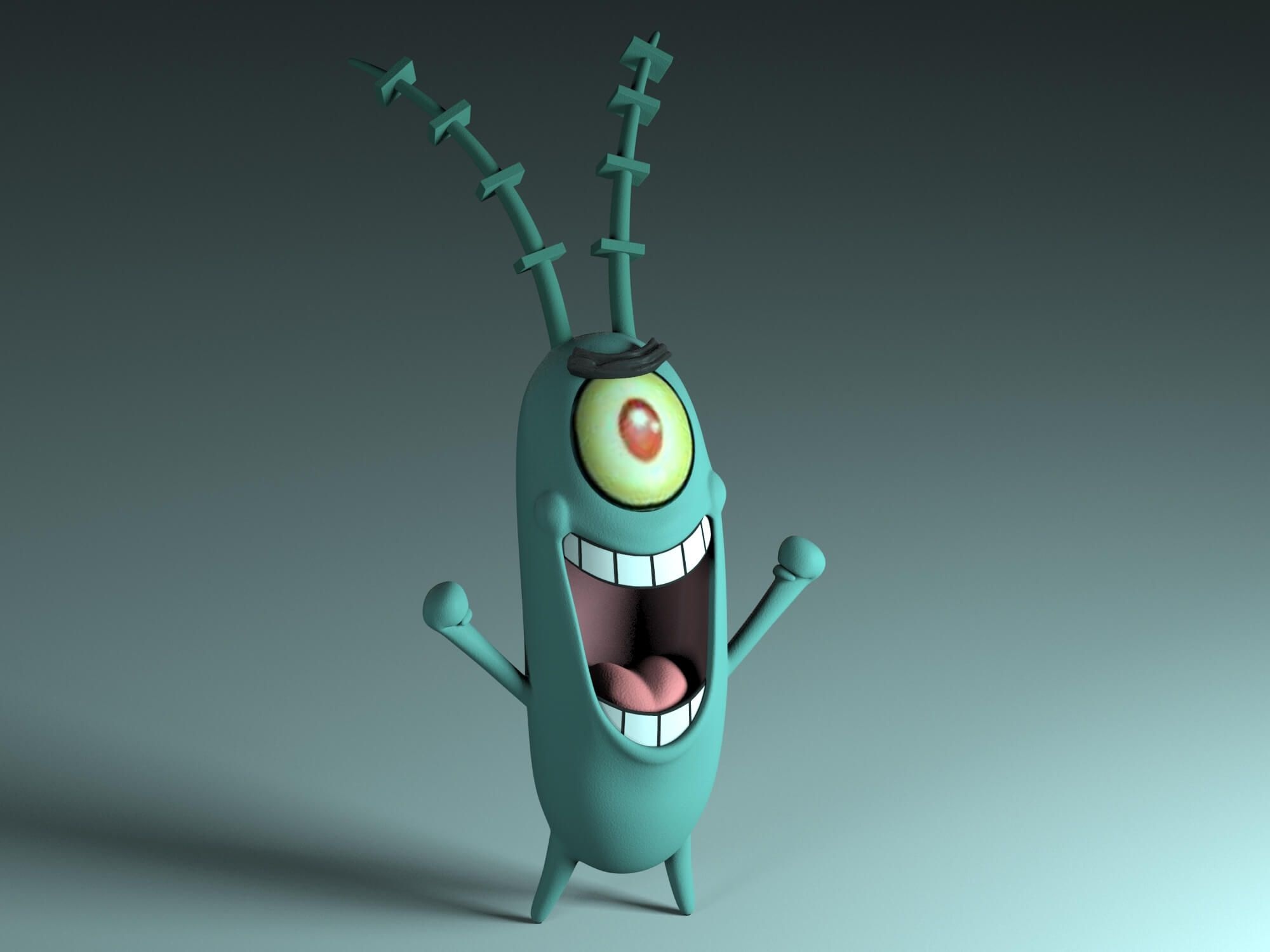 Plankton, SpongeBob SquarePants, Animation, Evil villain, 2000x1500 HD Desktop