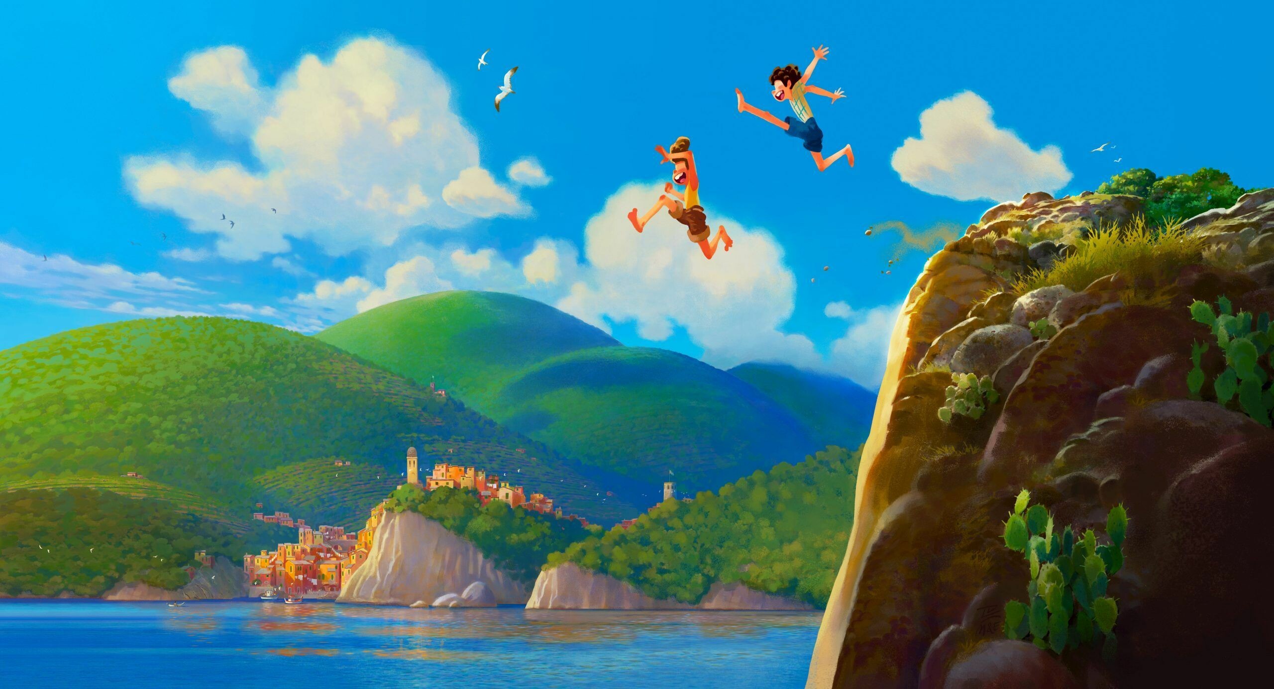 Luca: Disney, Pixar, Dan Romer composed the film's musical score. 2560x1390 HD Wallpaper.
