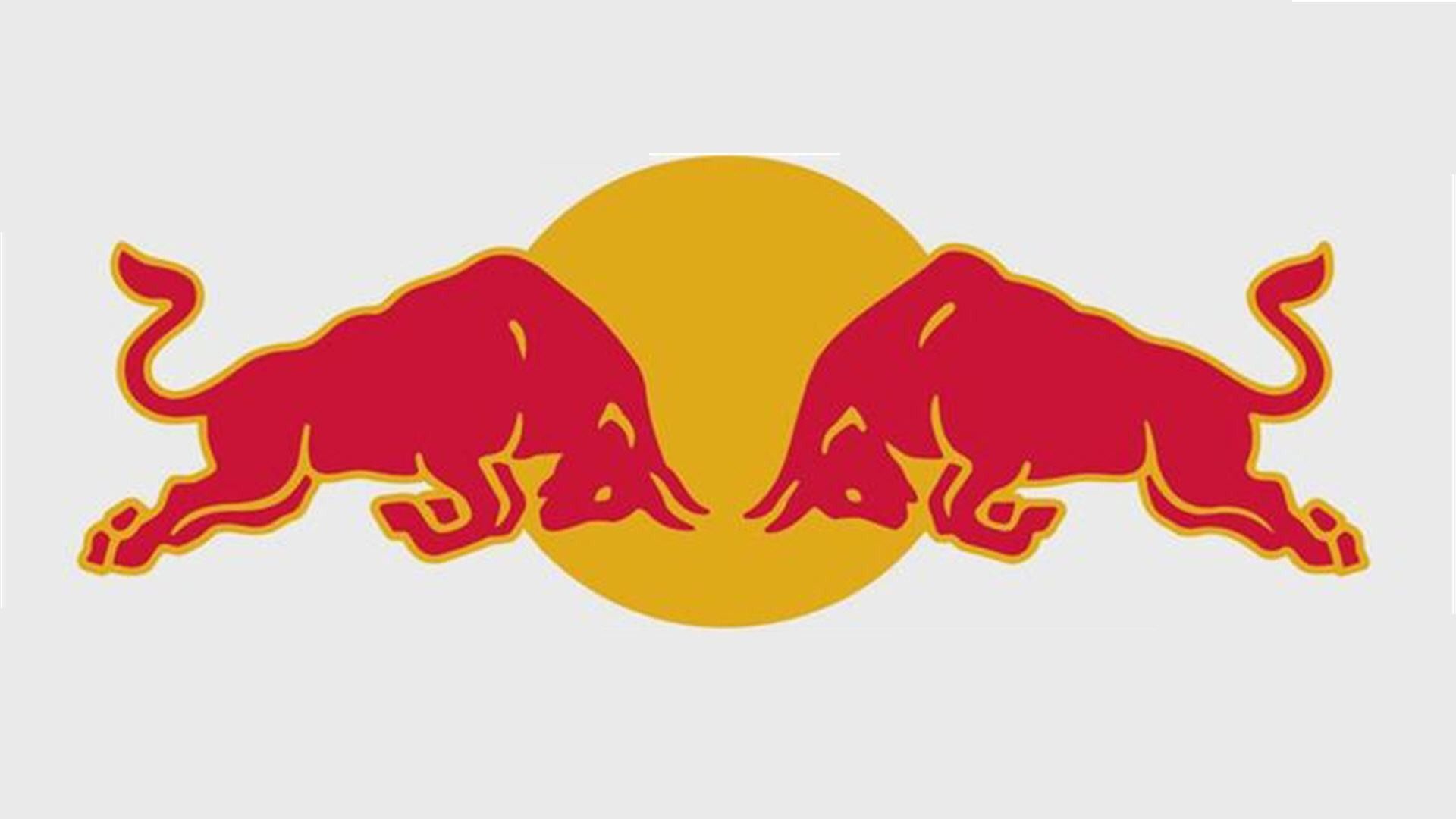 Red Bull Logo: A bull symbolizes strength, confidence, stability, and stamina, Emblem. 1920x1080 Full HD Wallpaper.