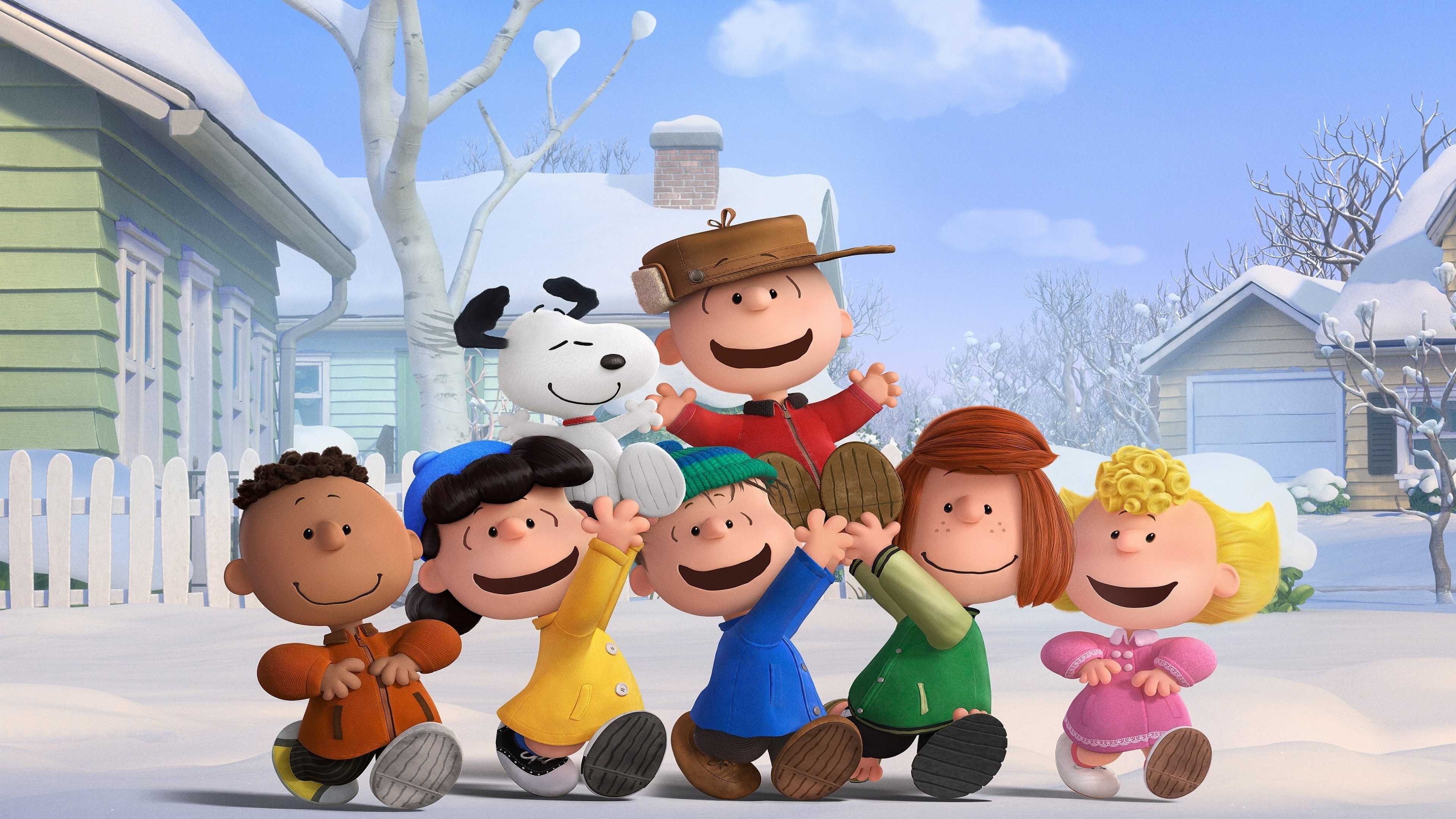 Peanuts Movie, Snoopy Charlie Brown, Winter friends, 3840x2160 4K Desktop