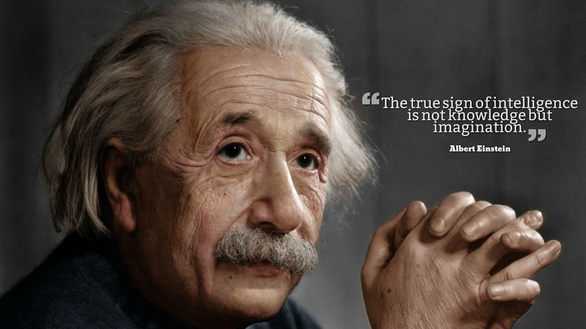 Einstein: Reinterpreted the inner workings of nature, the very essence of light, time, energy, and gravity. 1920x1080 Full HD Background.