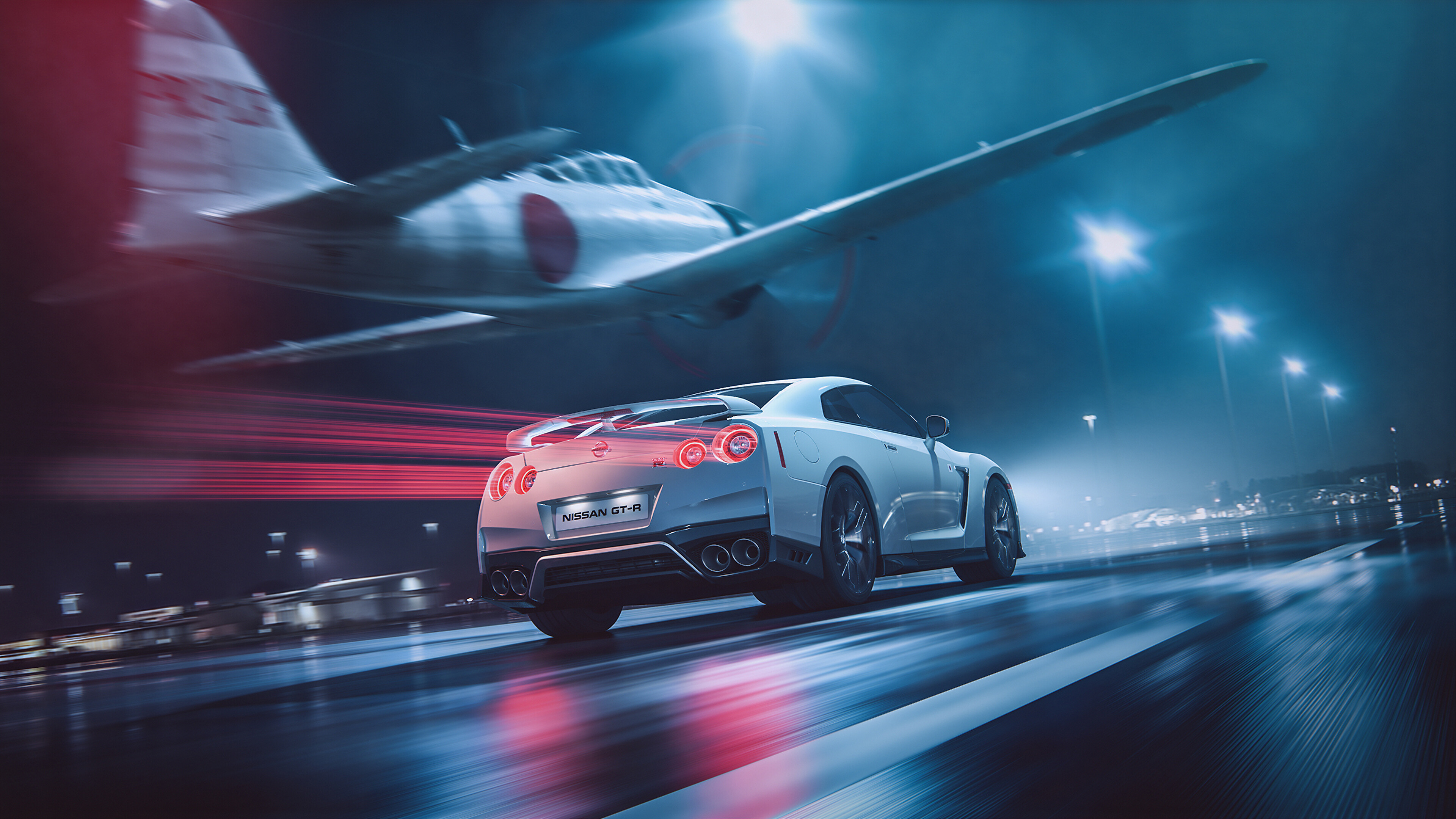 Nissan: GT-R, A high-performance sports car and grand tourer unveiled in 2007. 3840x2160 4K Wallpaper.