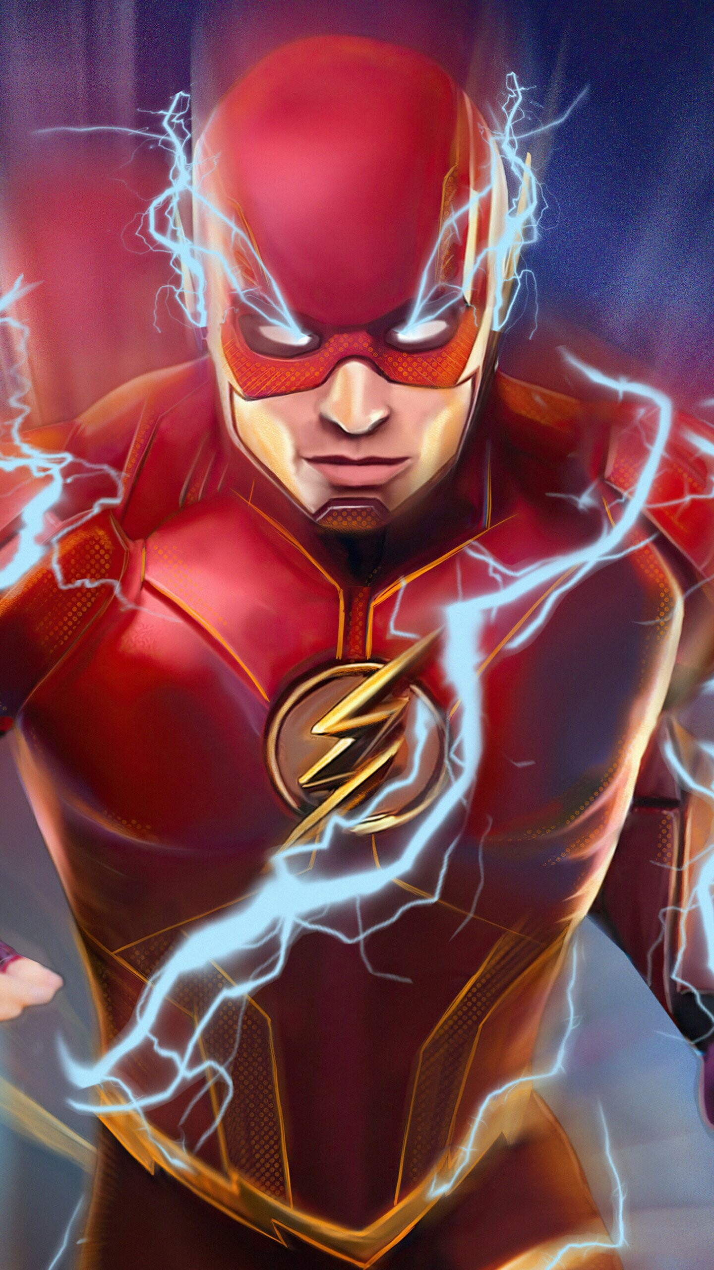 Flash (DC): A character fighting against evil using his super-speed, Comics. 1440x2560 HD Wallpaper.