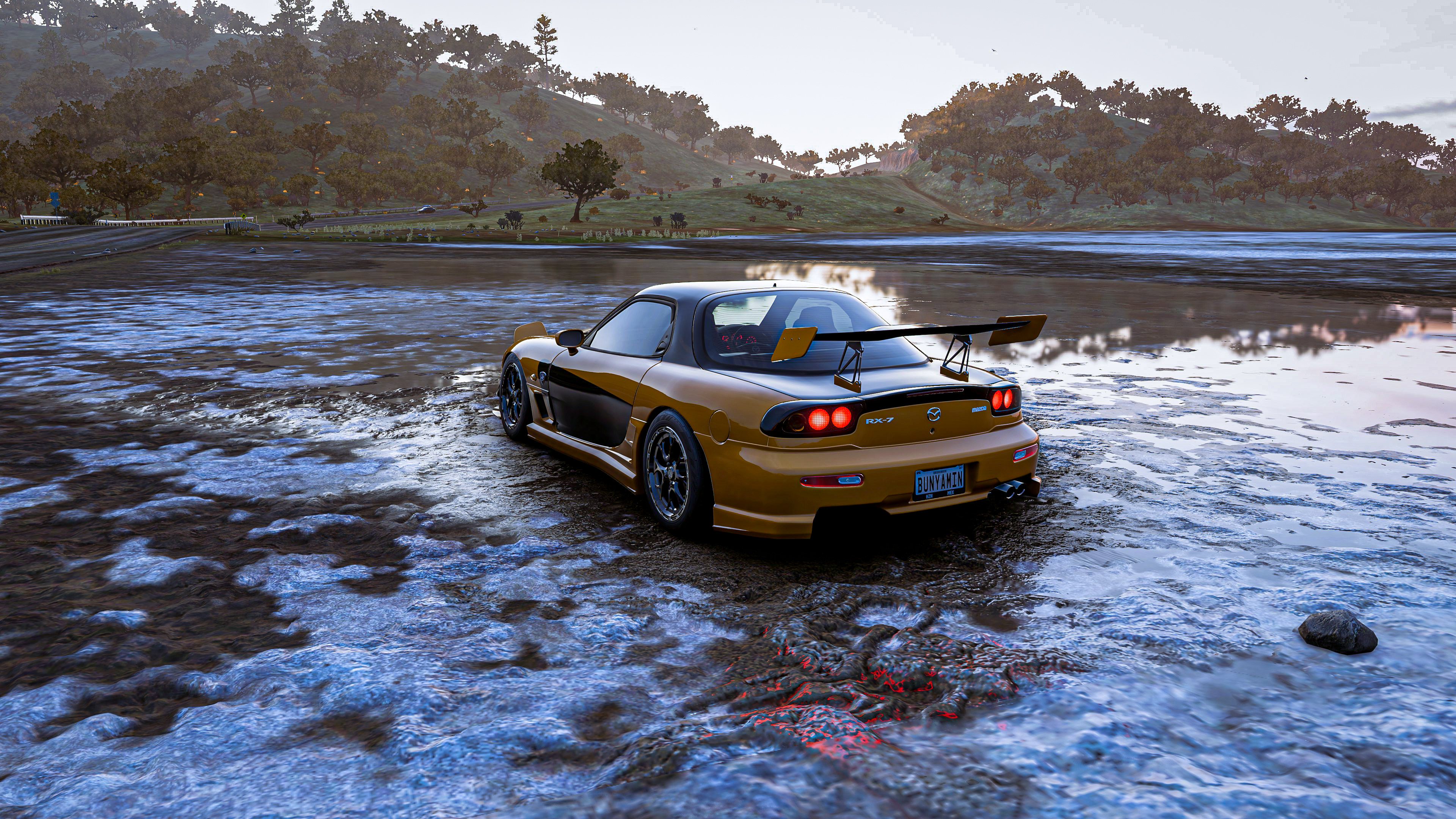 Mazda RX, Forza Horizon game, Photorealistic wallpaper, Snowy landscape, 3840x2160 4K Desktop