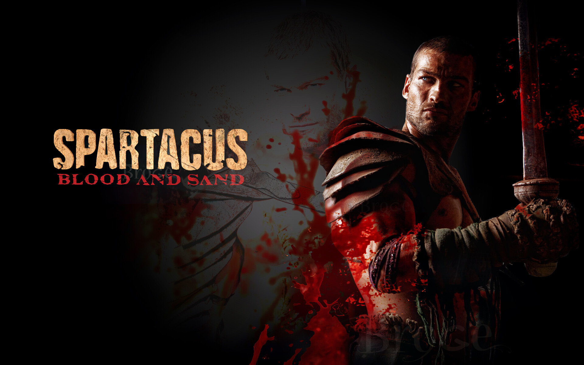 Spartacus: Blood and Sand: The gladiator who led a rebellion against the Romans, Poster. 1920x1200 HD Background.