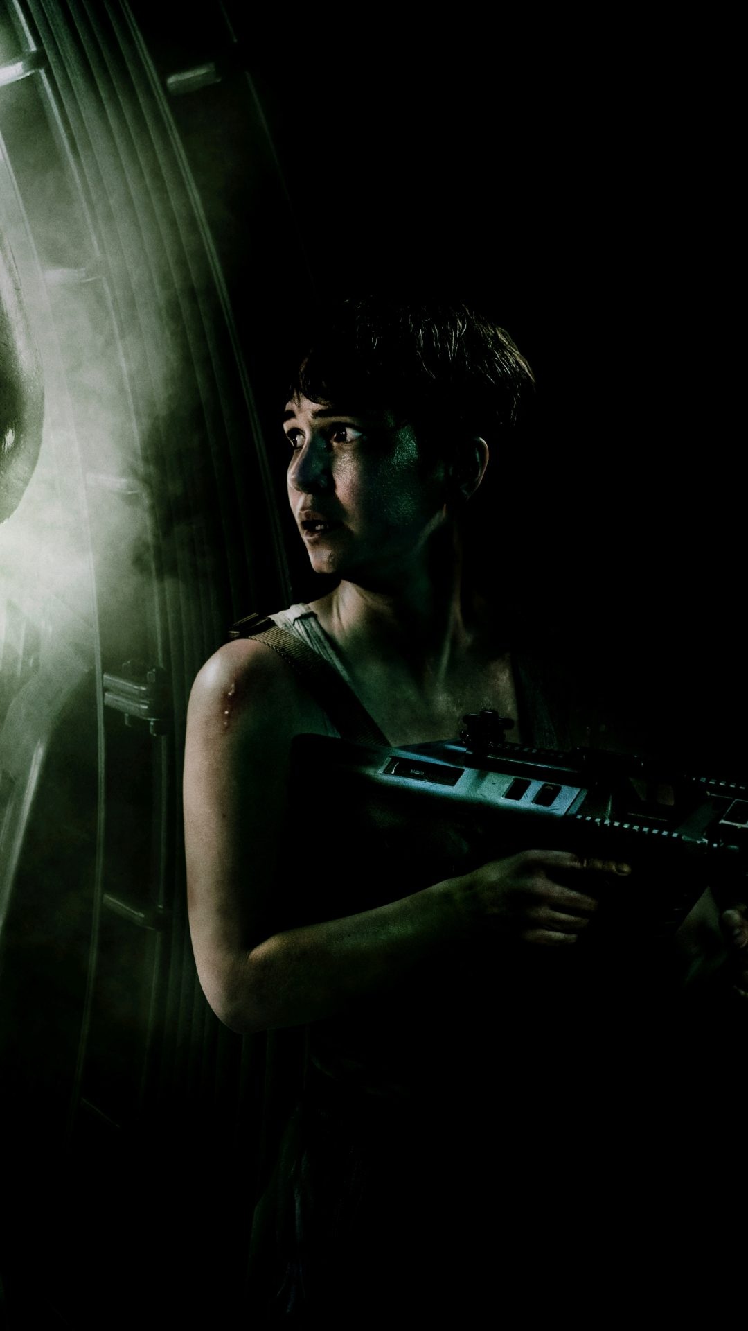 Katherine Waterston: Katherine Daniels, nicknamed “Danny”, Alien: Covenant. 1080x1920 Full HD Background.
