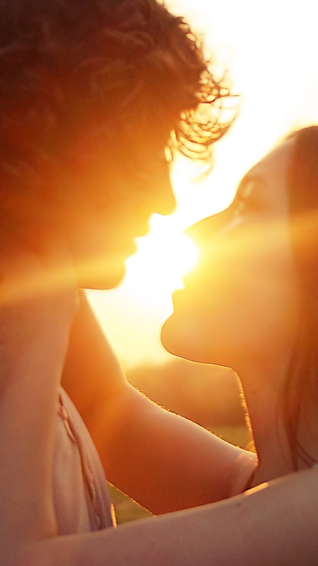 Kiss: Passion, Romance, Amorous caressing. 1080x1920 Full HD Background.