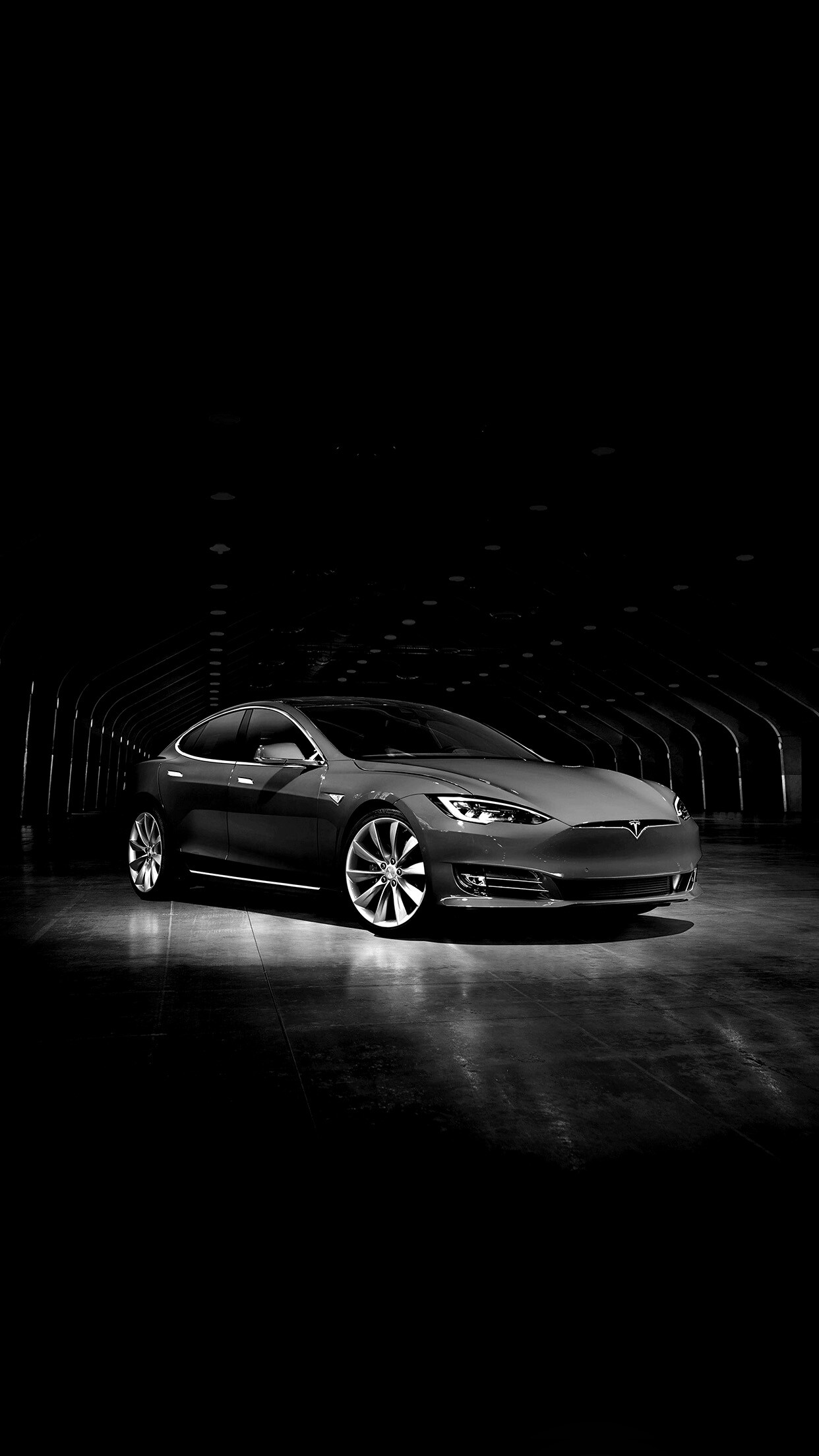 Tesla Model S: All electric family sedan, Has been on sale in North America since 2012. 1250x2210 HD Background.