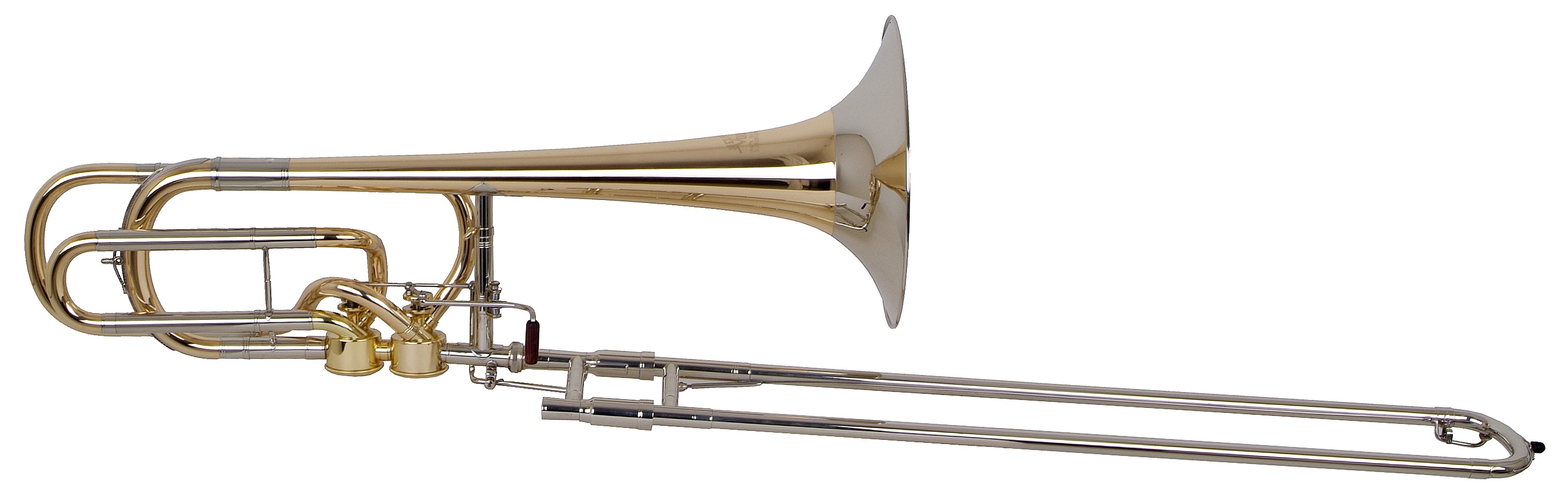 Trombone: Bass trombones, Helmut Voigt, A brass instrument, A low-pitched counterpart of the trumpet. 3780x1190 Dual Screen Background.