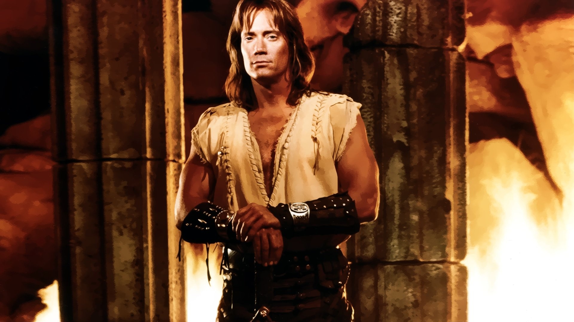 Hercules: The Legendary Journeys (TV Series): Kevin Sorbo, An American actor who played the main role in the action-adventure show. 1920x1080 Full HD Background.