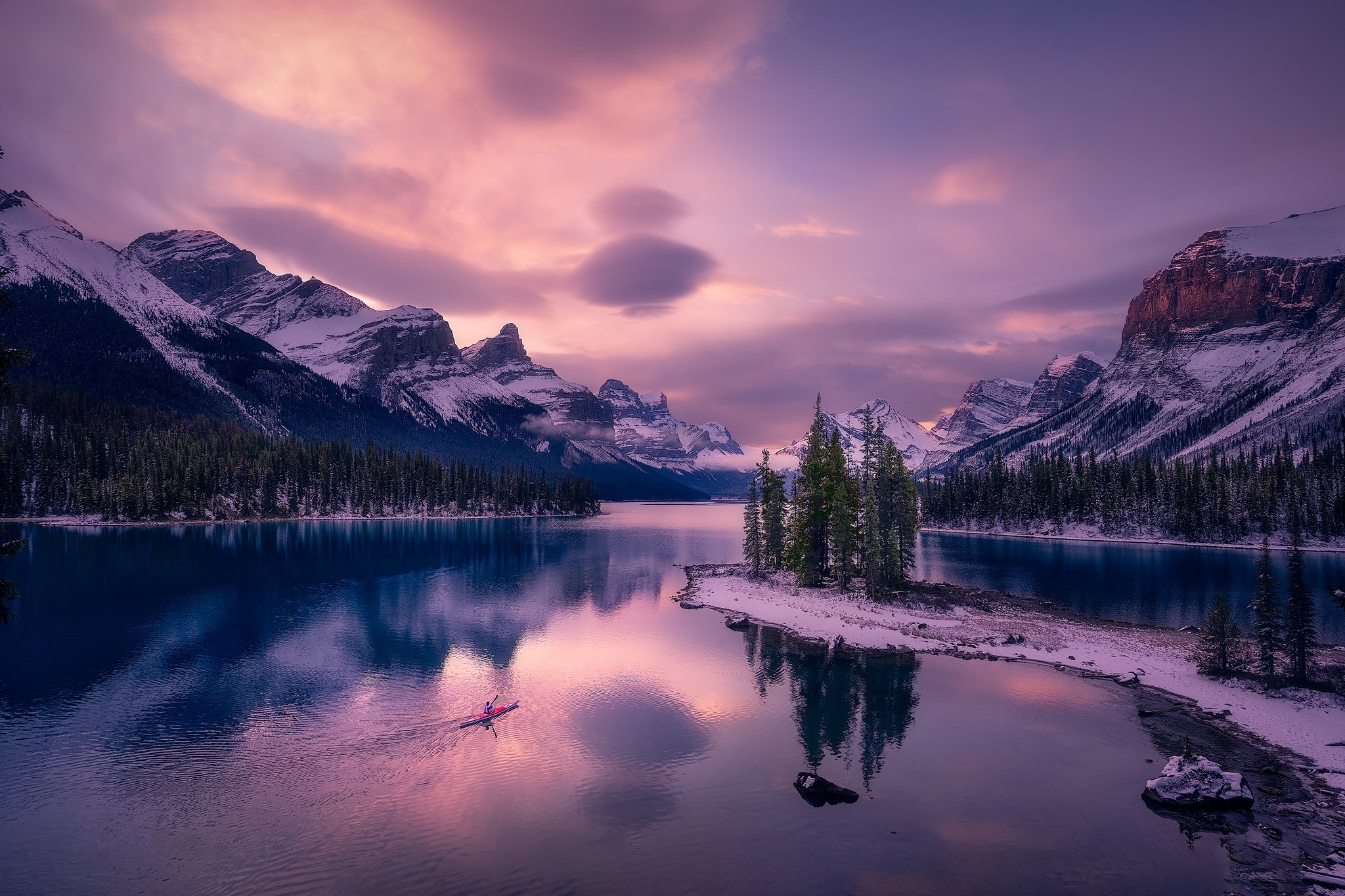 Jasper National Park, Sunset landscape, Natural beauty, Photography, 2050x1370 HD Desktop